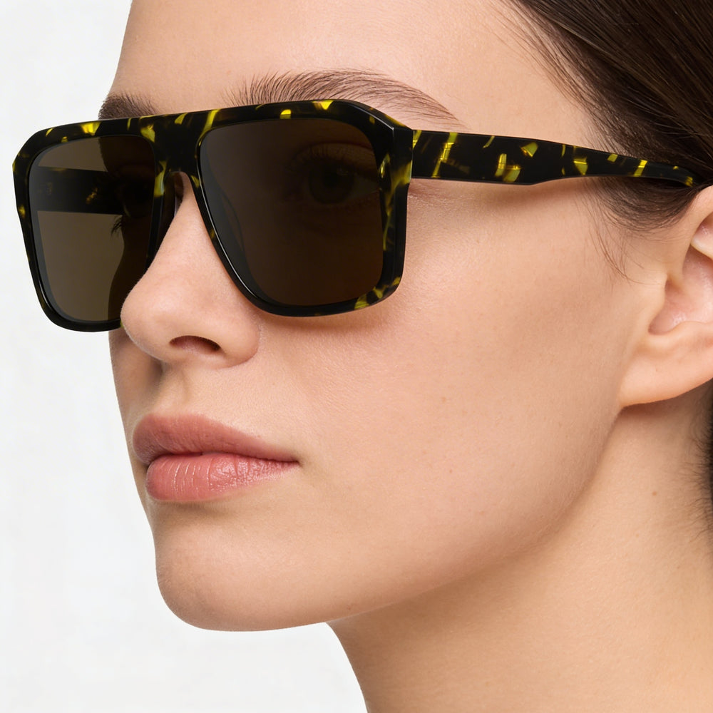Gafas de sol Victoria Beckham de plástico, modernas y no polarizadas, para mujer, en negro, amarillo y habana, con puente de 14 mm y patillas de 140 mm.