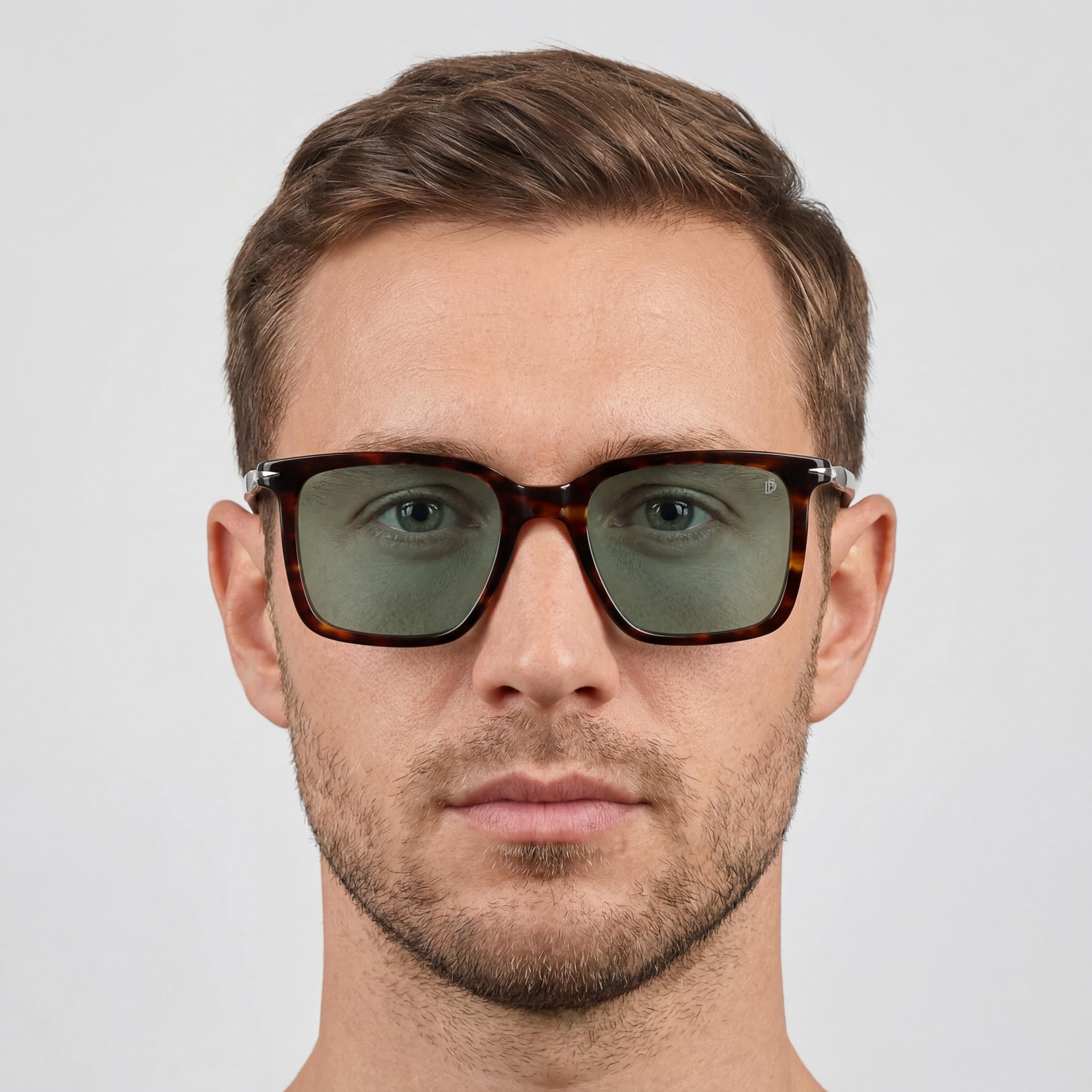 David Beckham Db 1130/S Unisex Green Mirror Acetate Frame Brown Horn Non-Polarized UV Lenses 53mm, Photo 5