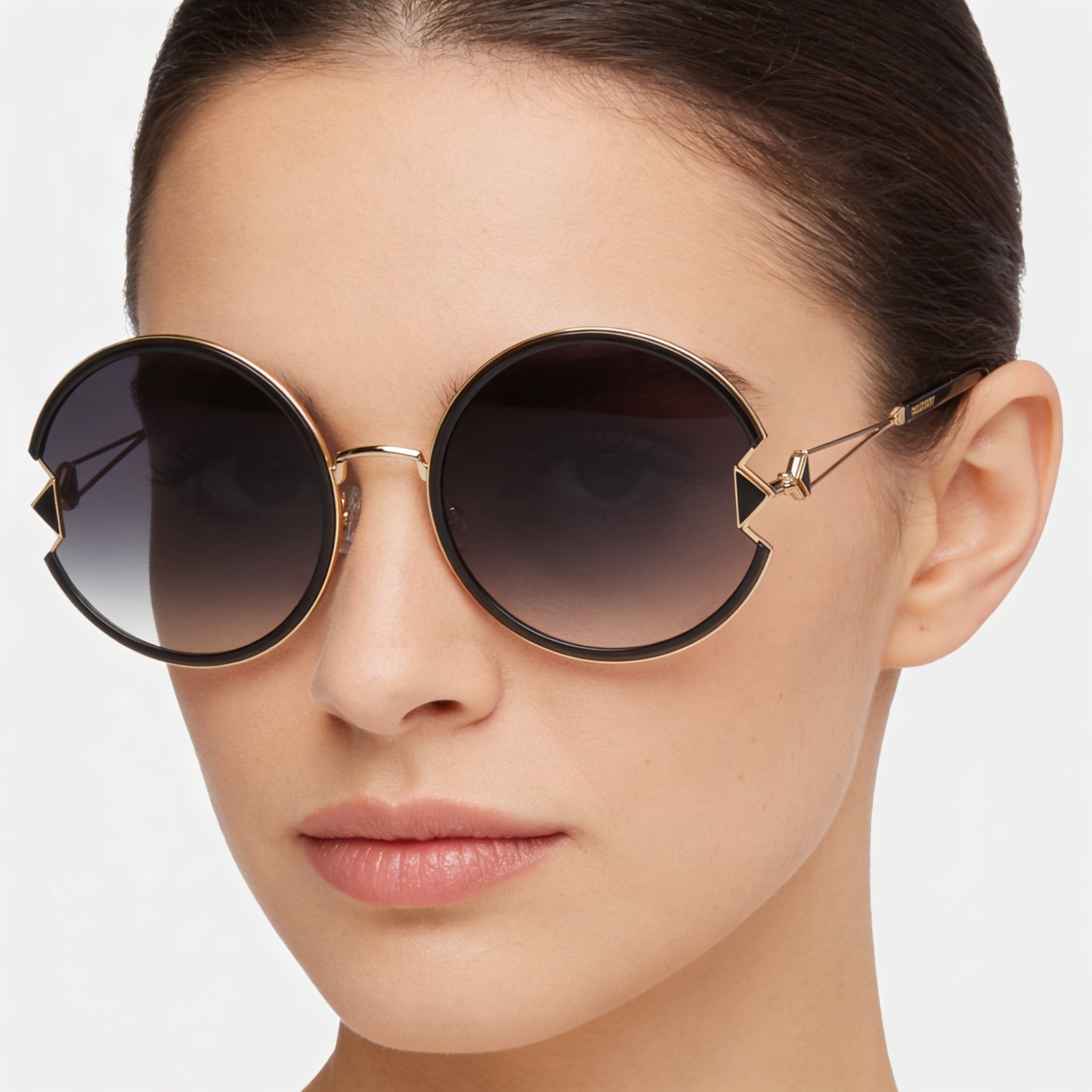 Missoni MIS 0074/S Oval Women's Gold Black Dark Grey Stainless Steel 100% UV Protection Sunglasses 59mm, Photo 5