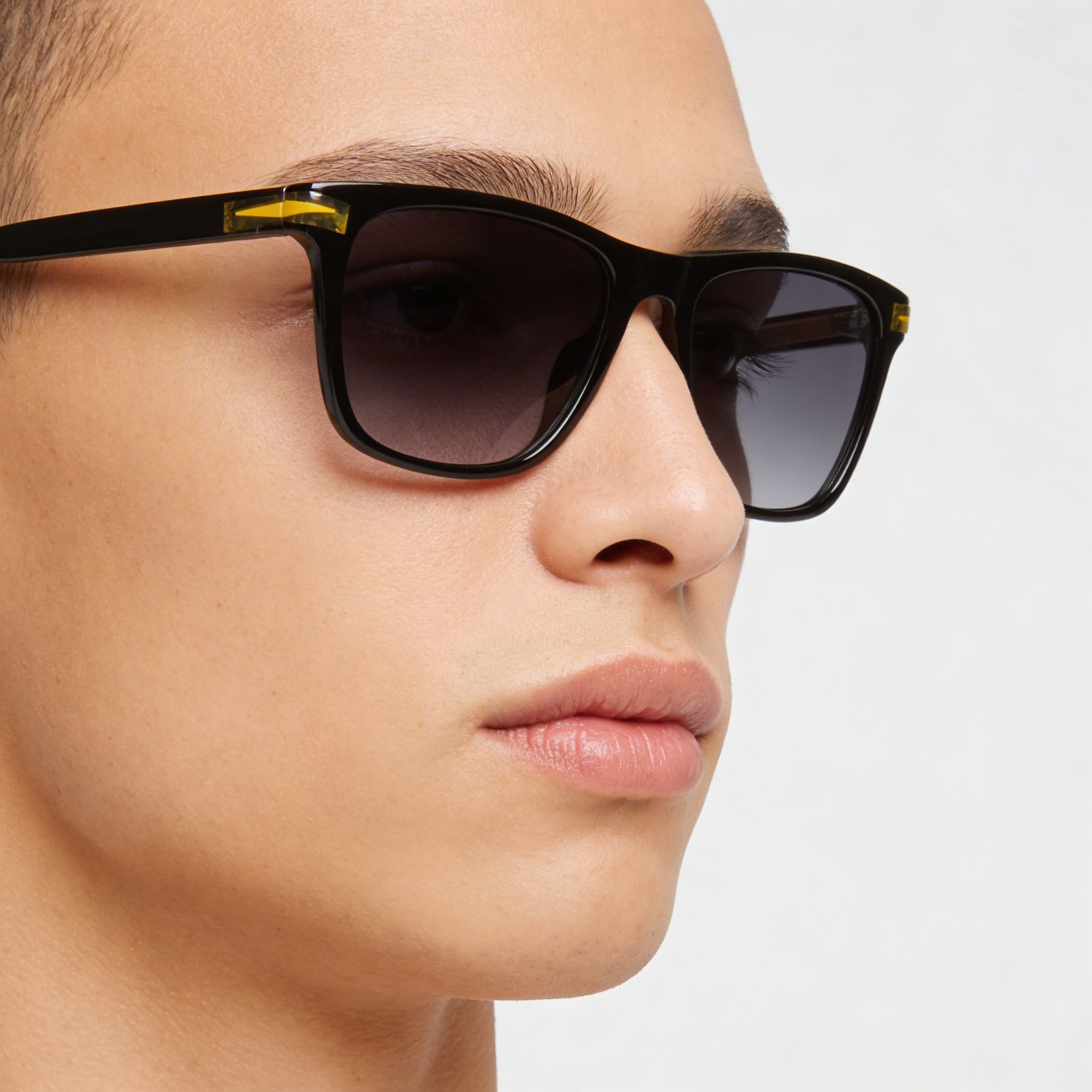 David Beckham DB 1092/S Unisex Rectangular Plastic Black Dark Grey Shaded Non-Polarized UV Protected Sunglasses 55-17-145, Photo 4