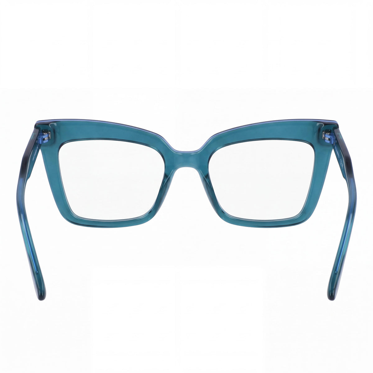 KARL LAGERFELD KL6136 Women's Rectangle Eyeglasses with Injected Petrol Frame and Polycarbonate Lenses 51mm, Photo 4