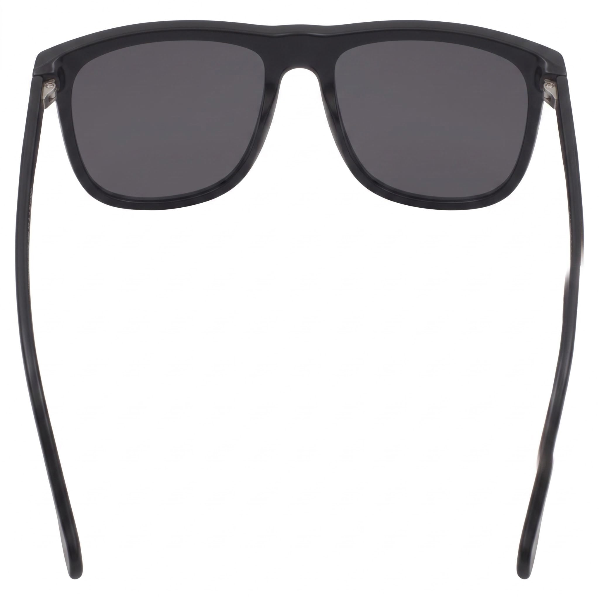 Carrera 218/S Unisex Rectangular Sunglasses, Black Plastic Frame, Grey Polarized Lenses, 58mm, Photo 4