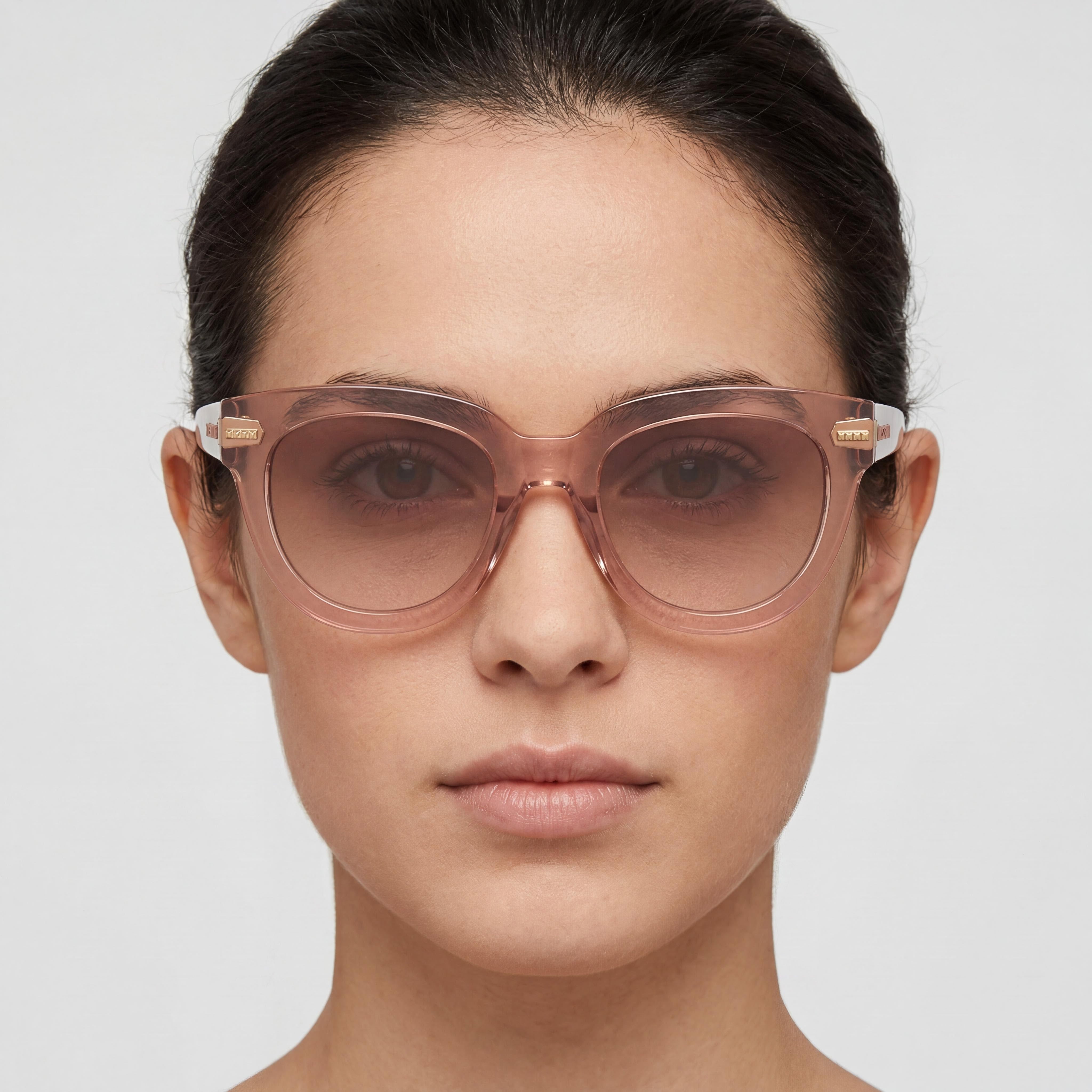 M Missoni Modern Women's Nude Acetate Frame Polycarbonate Lens UV Protection Sunglasses with 51mm Lens Width, Photo 5
