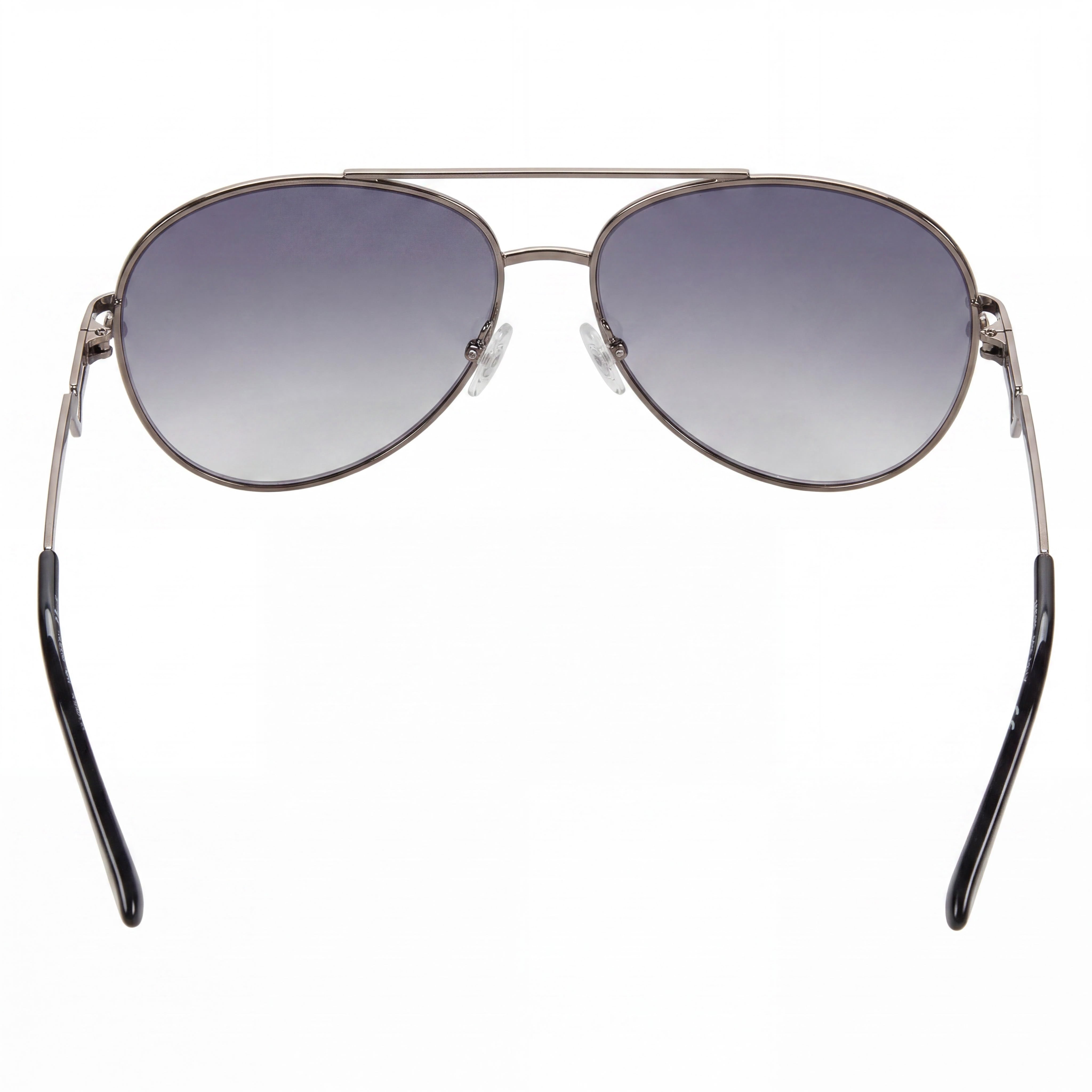 GUESS GU773508B64 Women's Metal Aviator Sunglasses Shiny Gunmetal Gradient Smoke UV400 Lenses 64mm, Photo 4