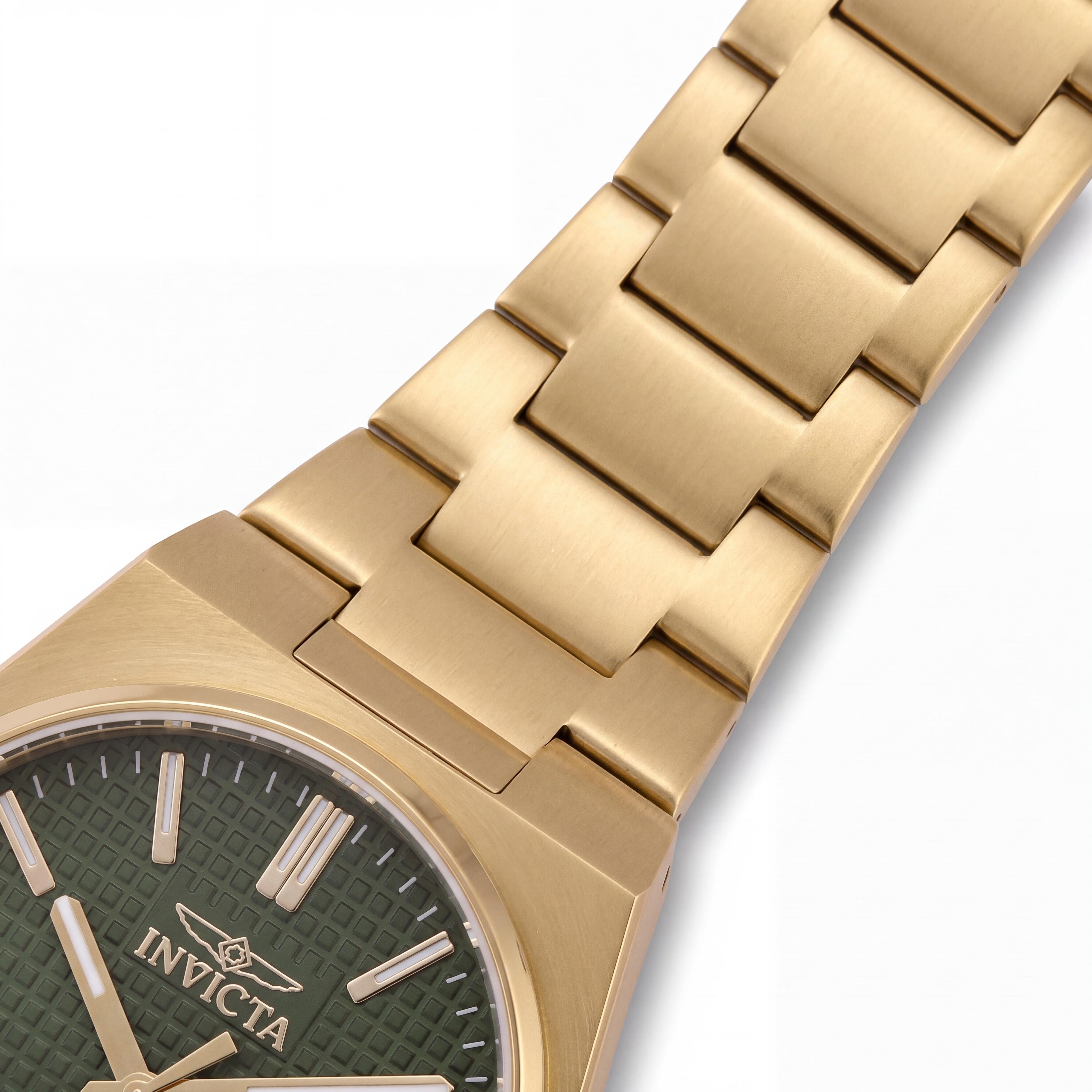 Invicta Speedway 48399 Unisex Gold-Tone Stainless Steel Quartz Watch with Green Dial and Bracelet Band 40mm, Photo 2