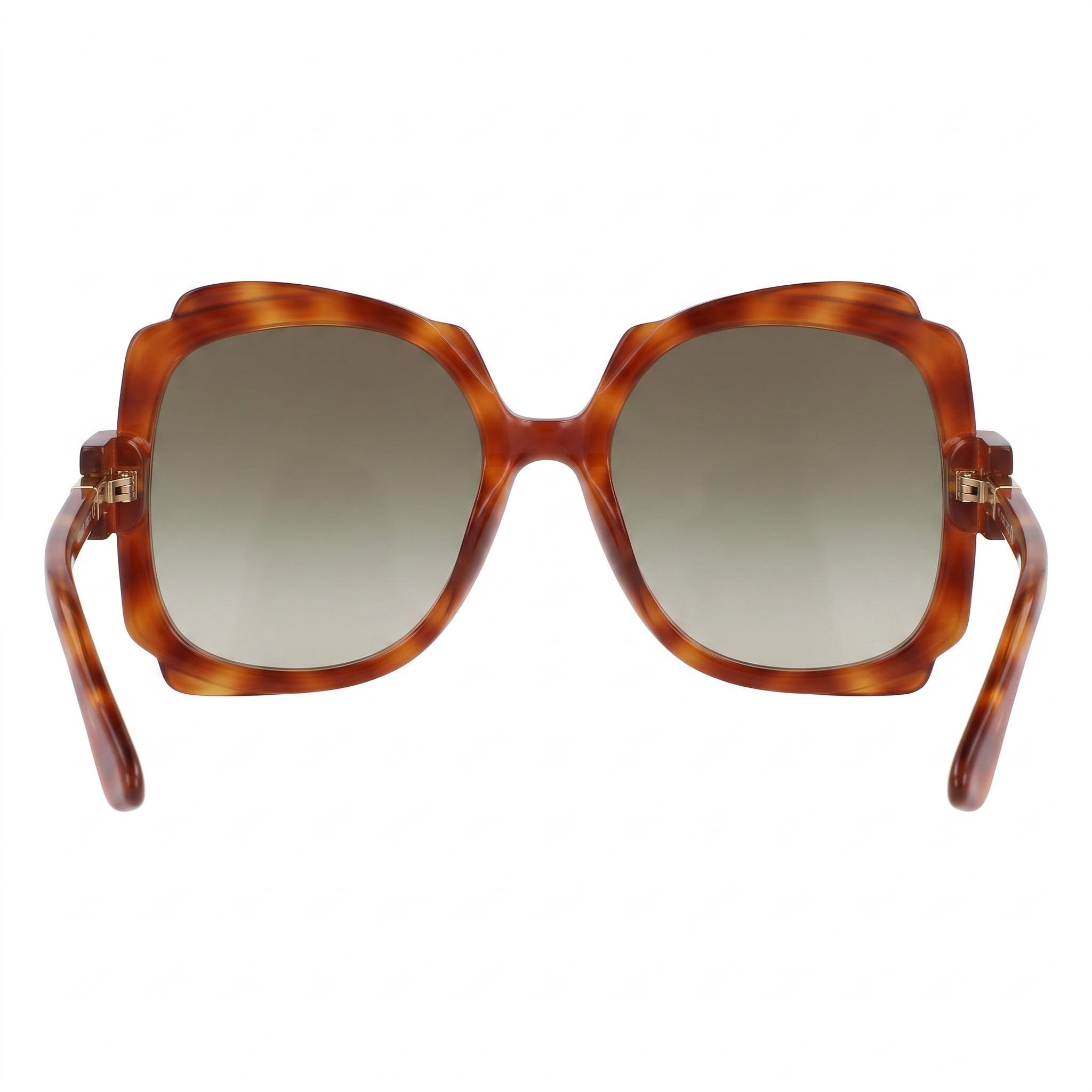 Gucci Women's Round/Oval Prescription Plastic Frame Sunglasses Havana Brown Gradient Lenses 57-20-135, Photo 3