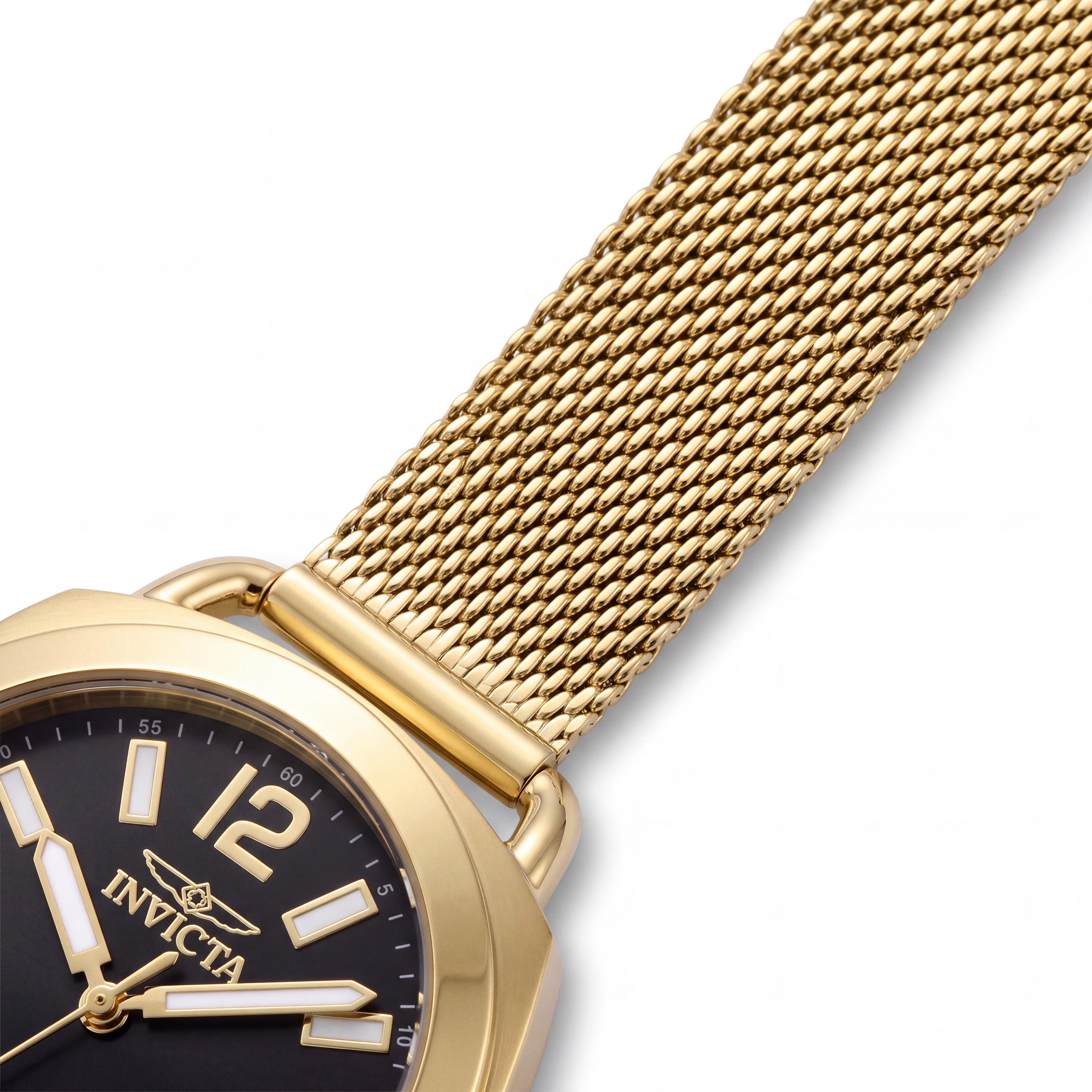 Invicta Wildflower 48916 Women's Gold Tone Stainless Steel Grey Dial Quartz Bracelet Watch 32mm, Photo 3