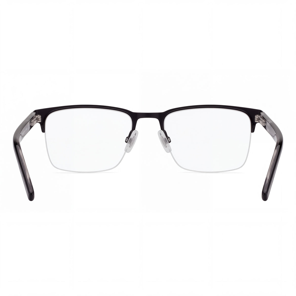HUGO 1076 Unisex Matte Black Rectangular Alloy Steel Semi-Rimless Non- Eyeglasses 56mm, Photo 4