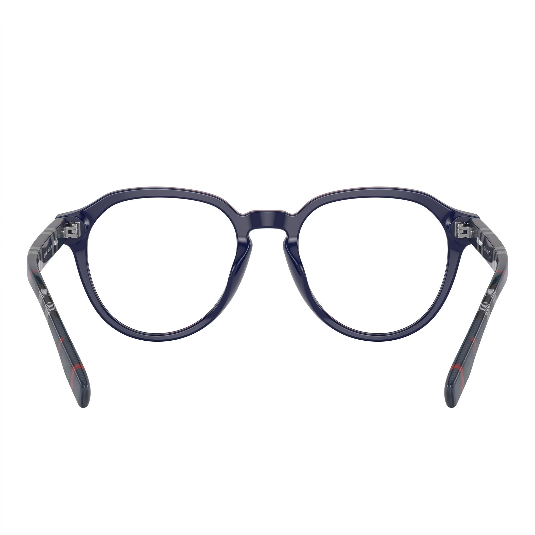 Gafas BURBERRY Be 2368 para hombre, montura de plástico a cuadros en azul marino, 54 mm, Photo 3