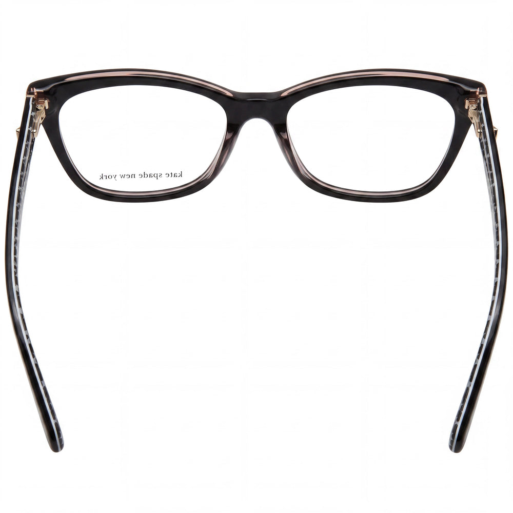 kate spade new york Women's Black Pink Acetate Eyewear Frames with Non-Polarized Polycarbonate Lenses 52mm