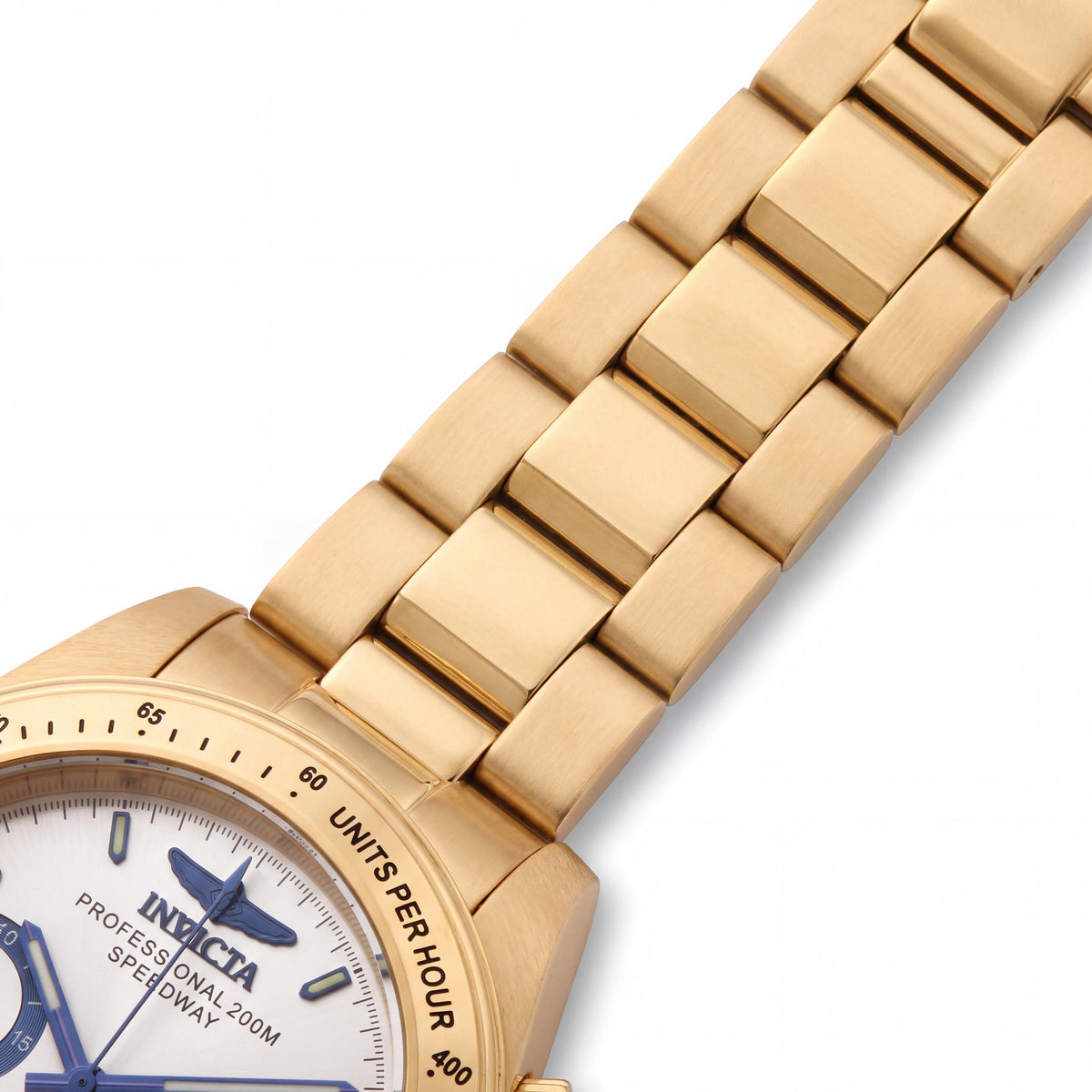 Reloj Invicta Speedway Cronógrafo para Hombre, chapado en tono dorado con caja de acero inoxidable, esfera tono plata, 42 mm, Photo 2