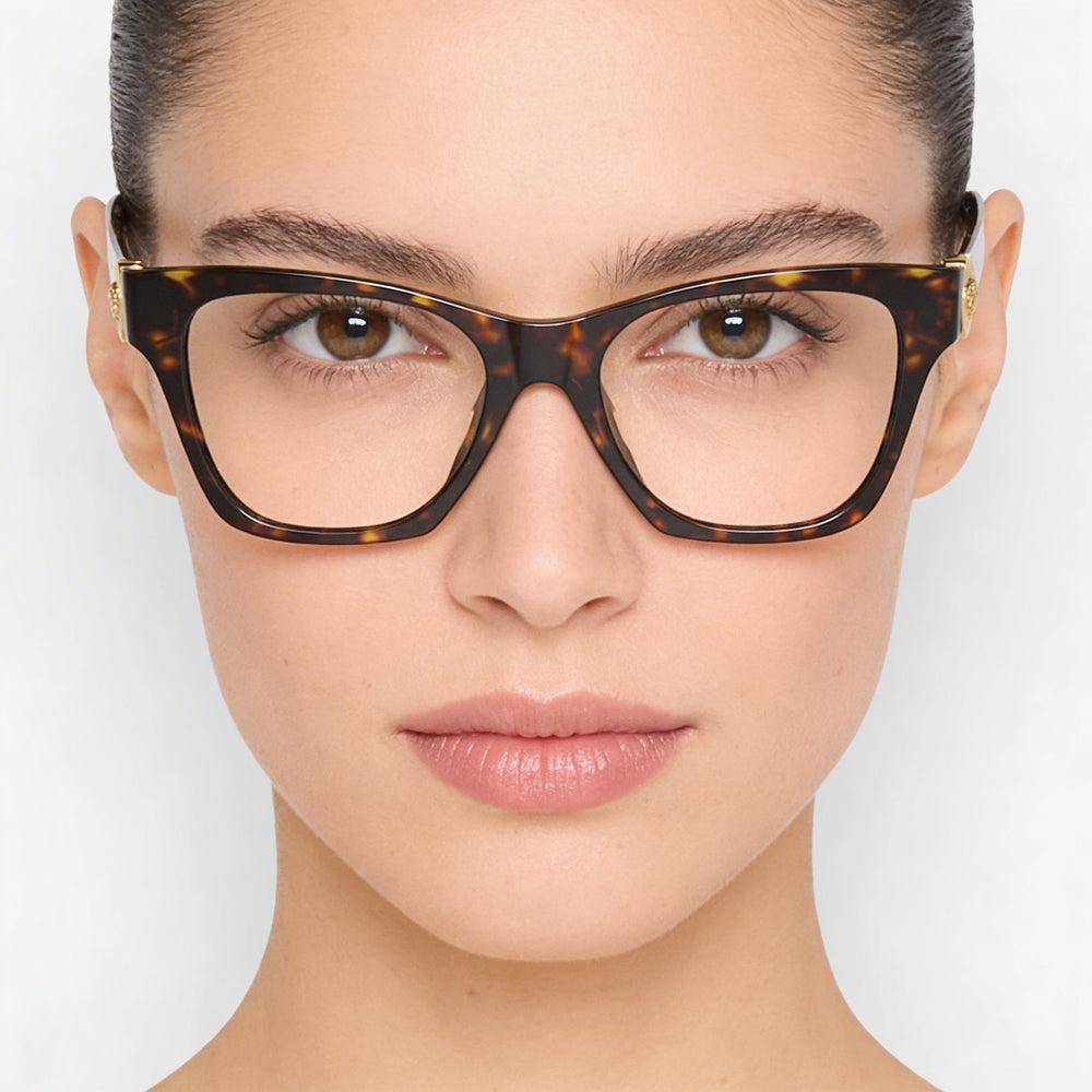 Gafas Versace 0VE3341U para mujer, color Habana, montura de plástico, tamaño 52-18-145mm