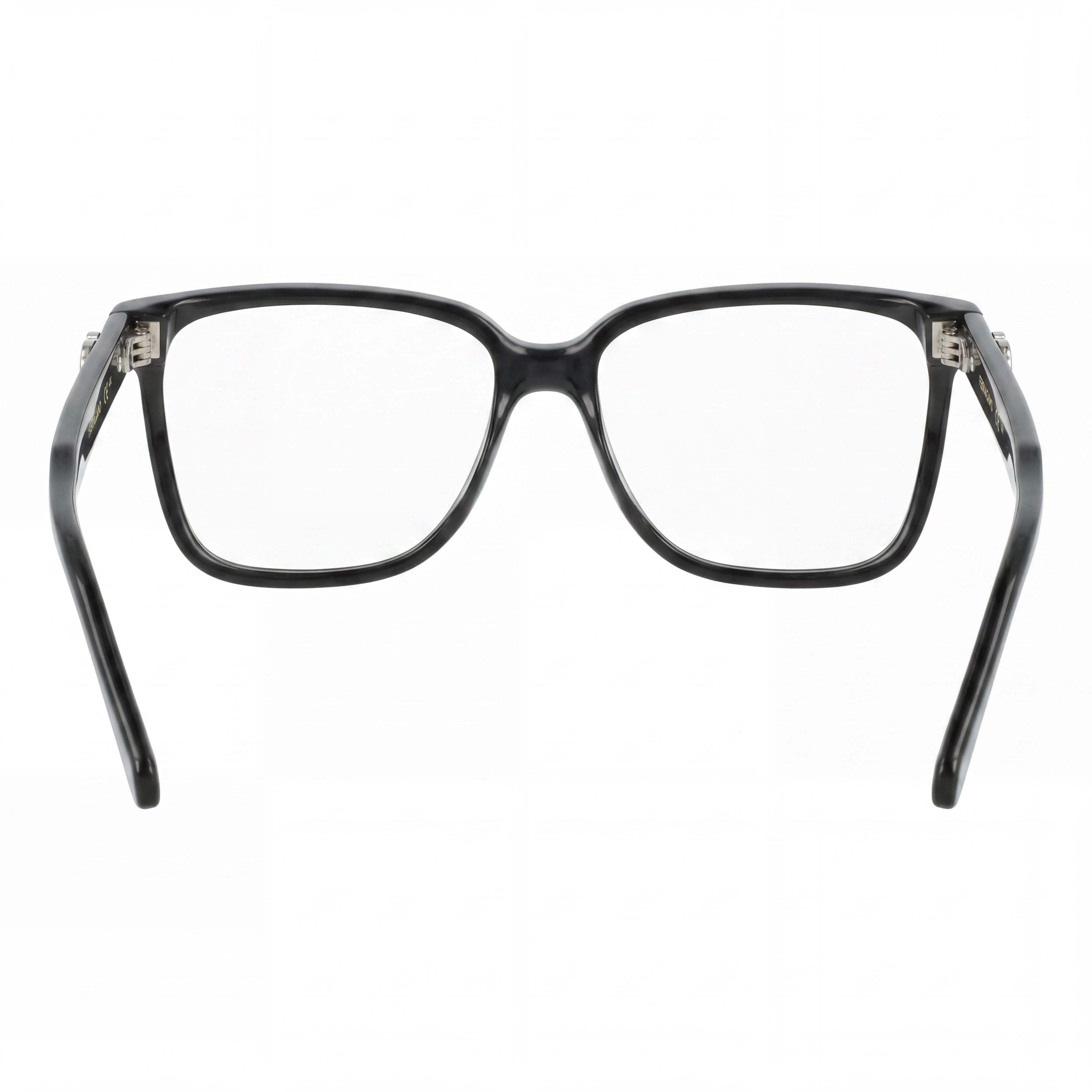 Ferragamo Casual Men's Black Plastic Frame, Transparent Non-Polarized Plastic Lenses, Eyeglasses 57-16-145, Photo 3