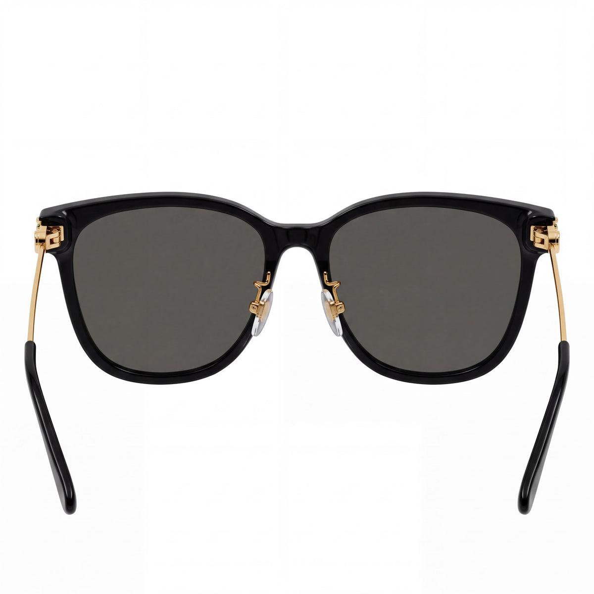 Gafas de sol unisex Gucci GG1884SK-001 clásicas de acetato, negras y doradas, con lentes grises y montura de 56 mm, Photo 3