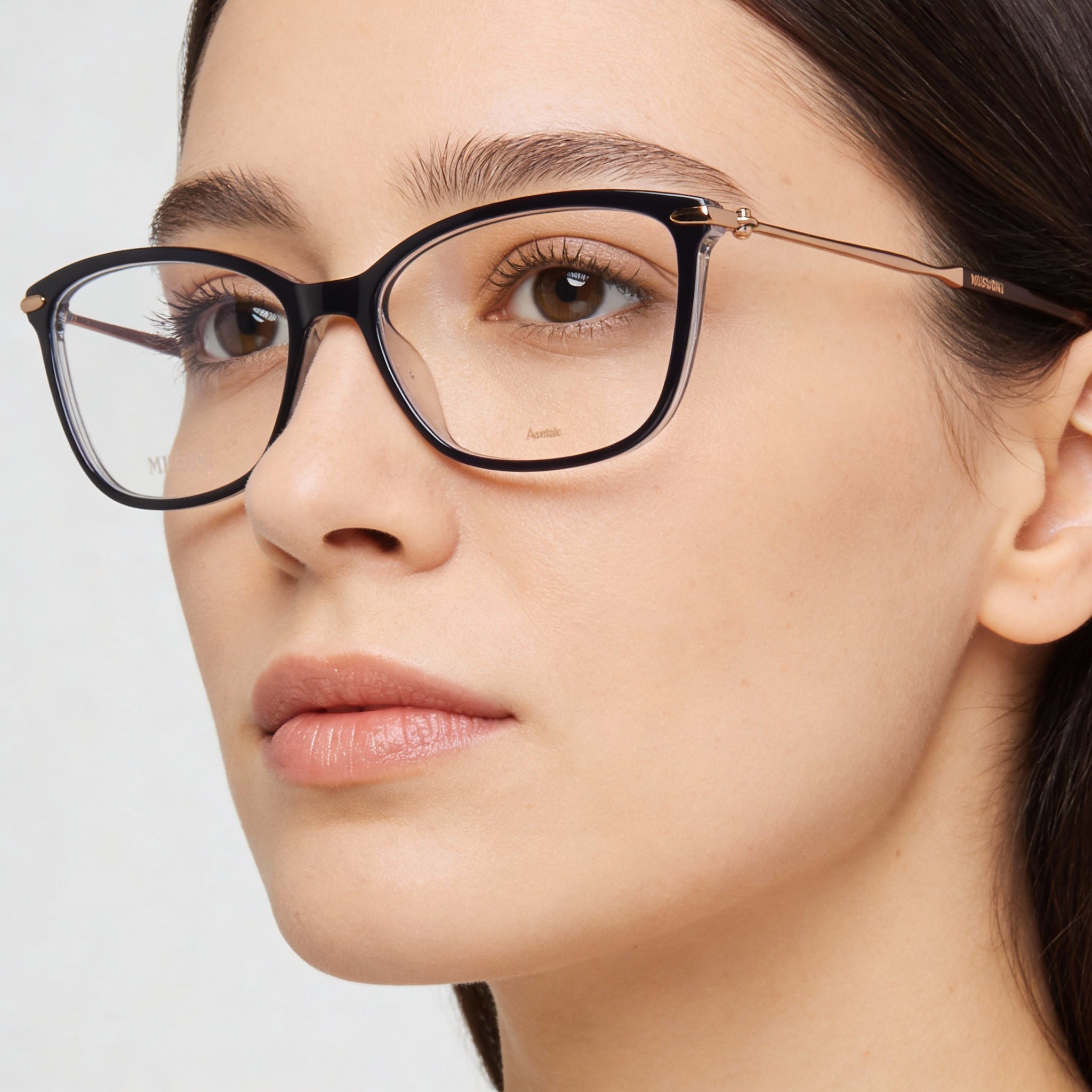 Missoni Mis 0058 Women's Eyeglasses with an Acetate Frame, Blue Frame Color, and 53mm Lens Width, Photo 4