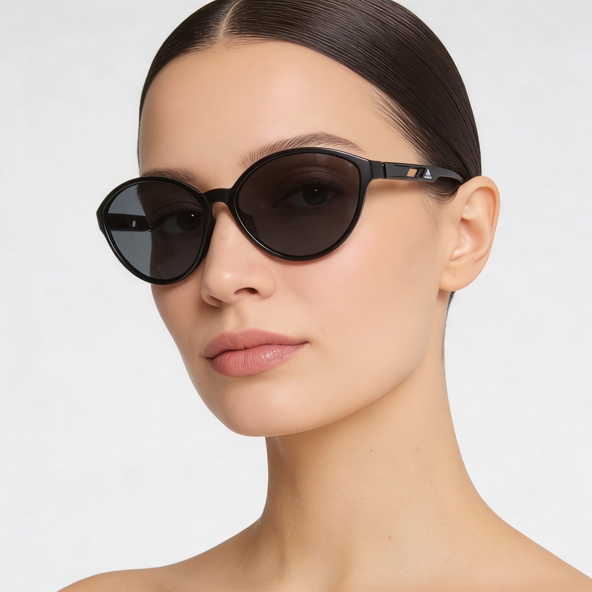 adidas Sp0012 Women's Cat Eye Plastic Black Gloss Sunglasses Grey Gradient UV Lenses 61mm, Photo 5