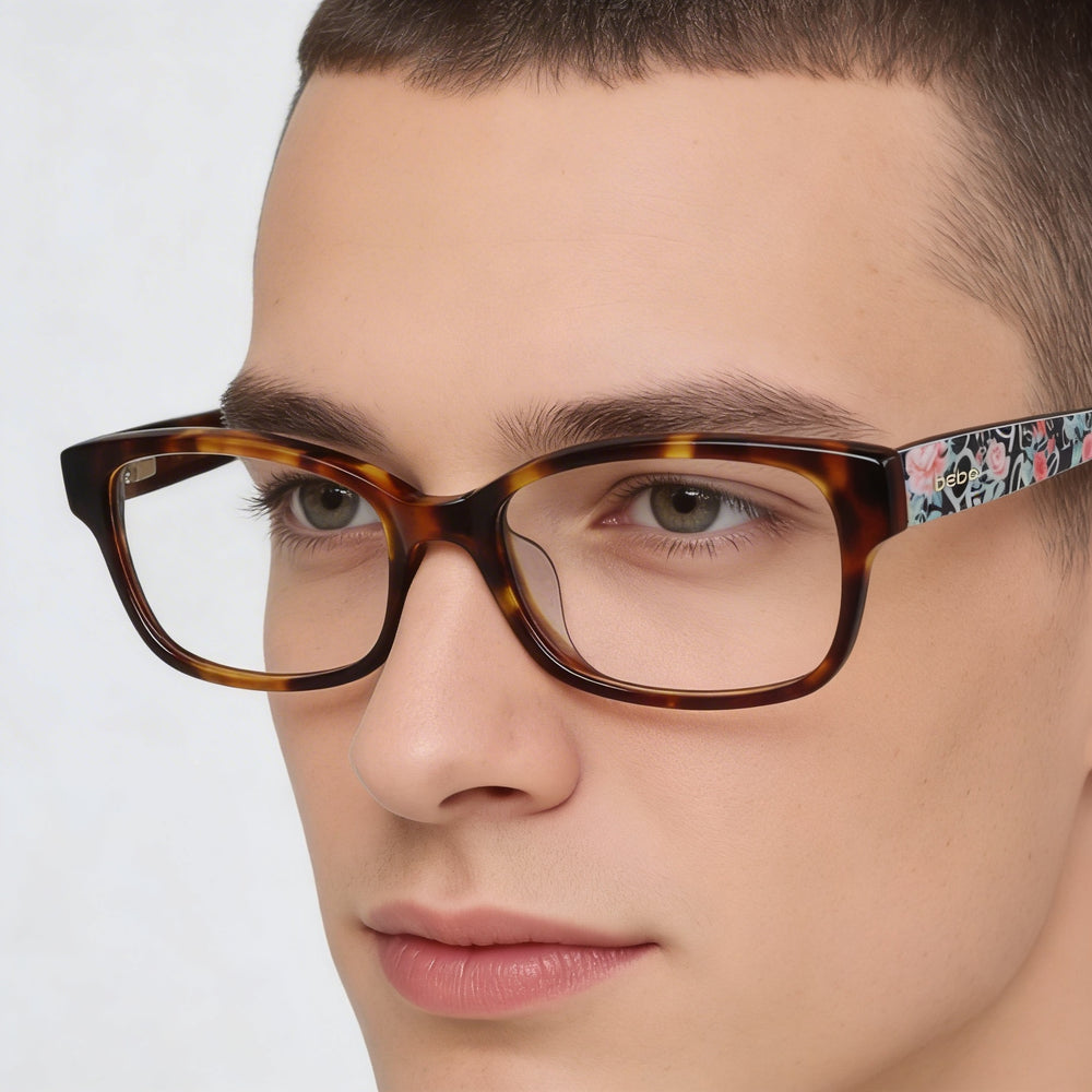 bebe Bb5183 Men's Tortoiseshell Metal Optical Eyeglass Frames for Prescription Lenses 51-16-135mm