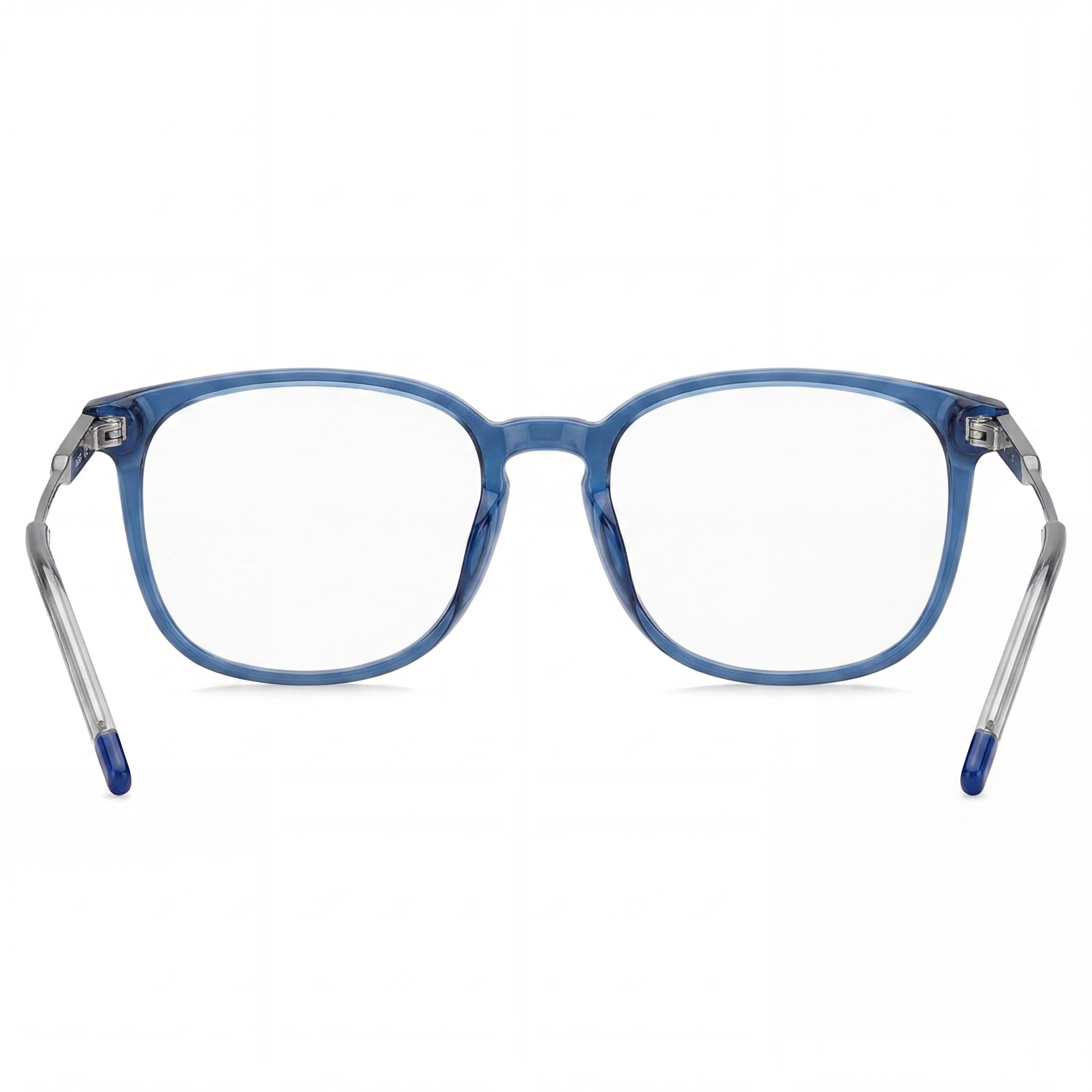 Gafas graduadas HUGO Modern para hombre, de magnesio azul, con lentes transparentes de demostración y ancho de 54 mm., Photo 3