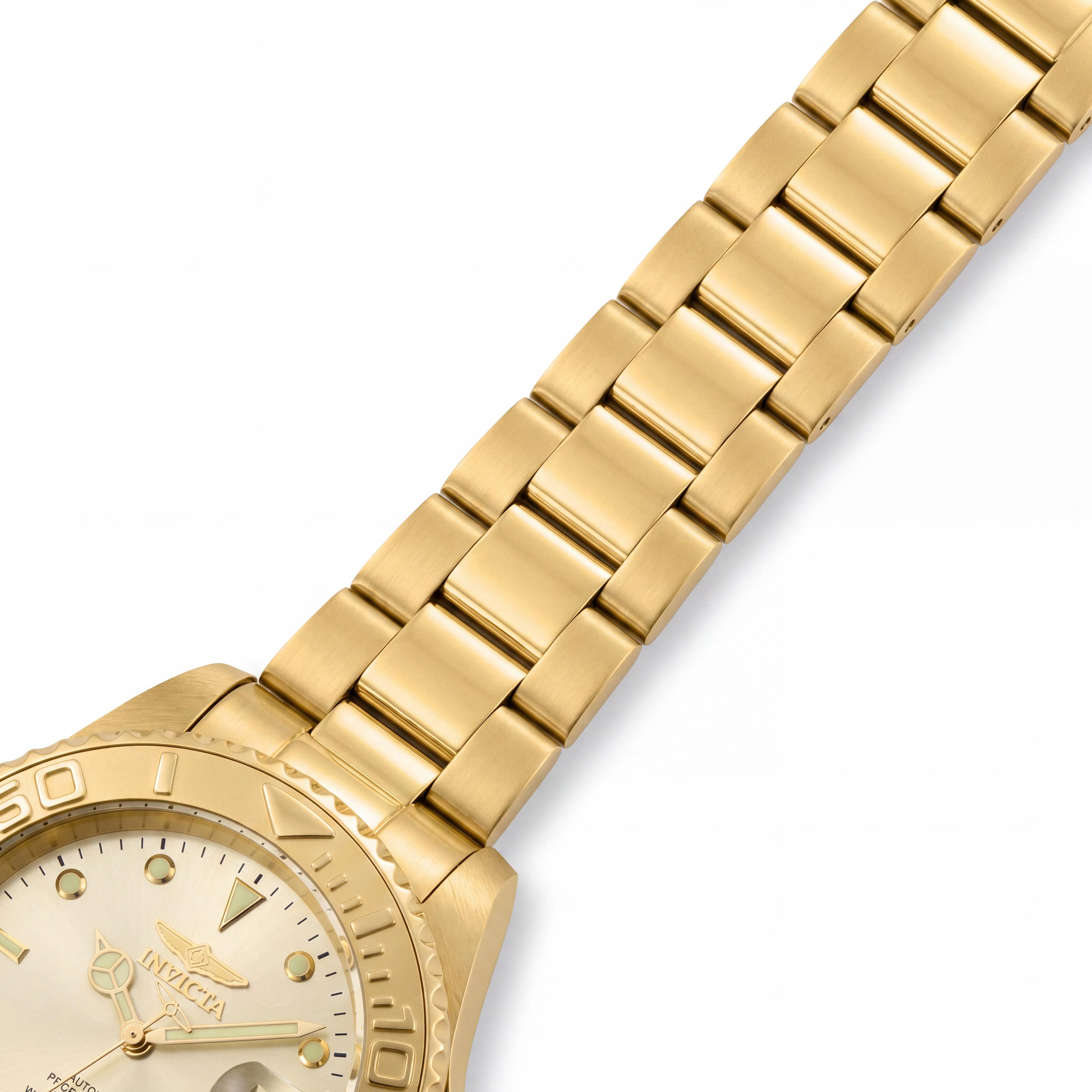 Invicta Reloj de Oro de Acero Inoxidable para Hombre, Pro Diver 9010OB, Automático, Cronógrafo, Fecha, 20 Bares Resistente al Agua, 40mm, Photo 2