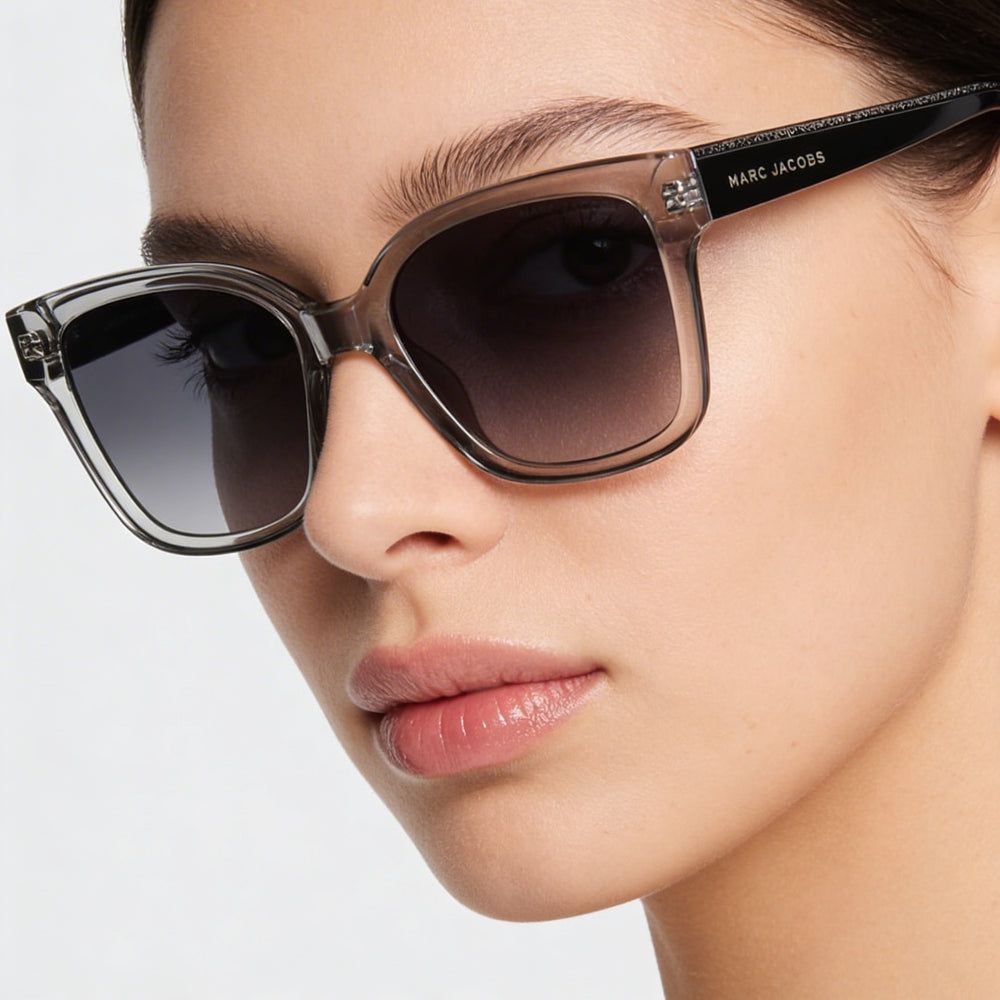 Gafas de sol Marc Jacobs Marc 458/S para mujer, montura de acetato gris, lentes sombreados gris oscuro, 53 mm, protección UV 400