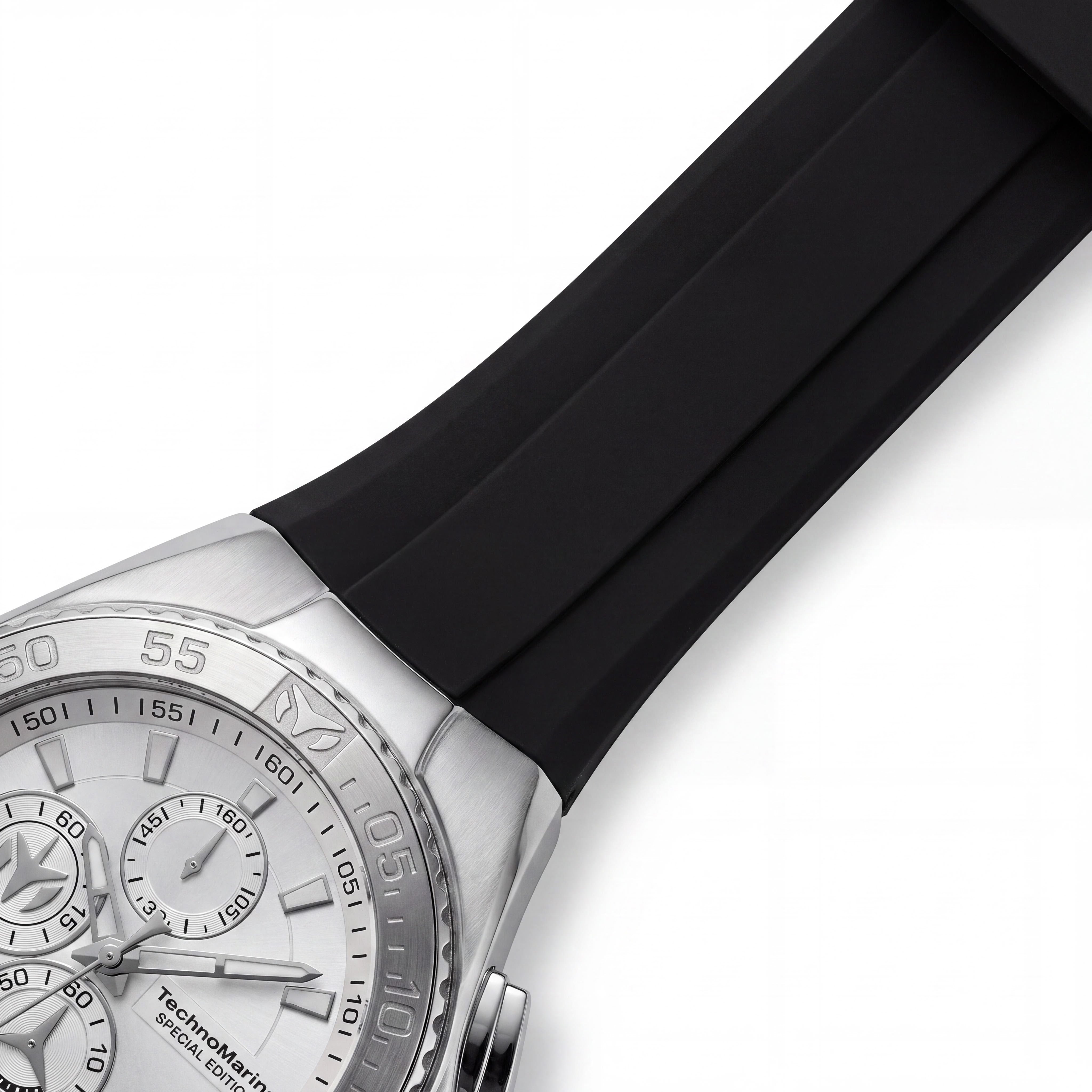 Technomarine Cruise TM-125014 Unisex Quartz 44mm Silver Stainless Steel Watch, Silicone Strap, 20 ATM, Photo 3