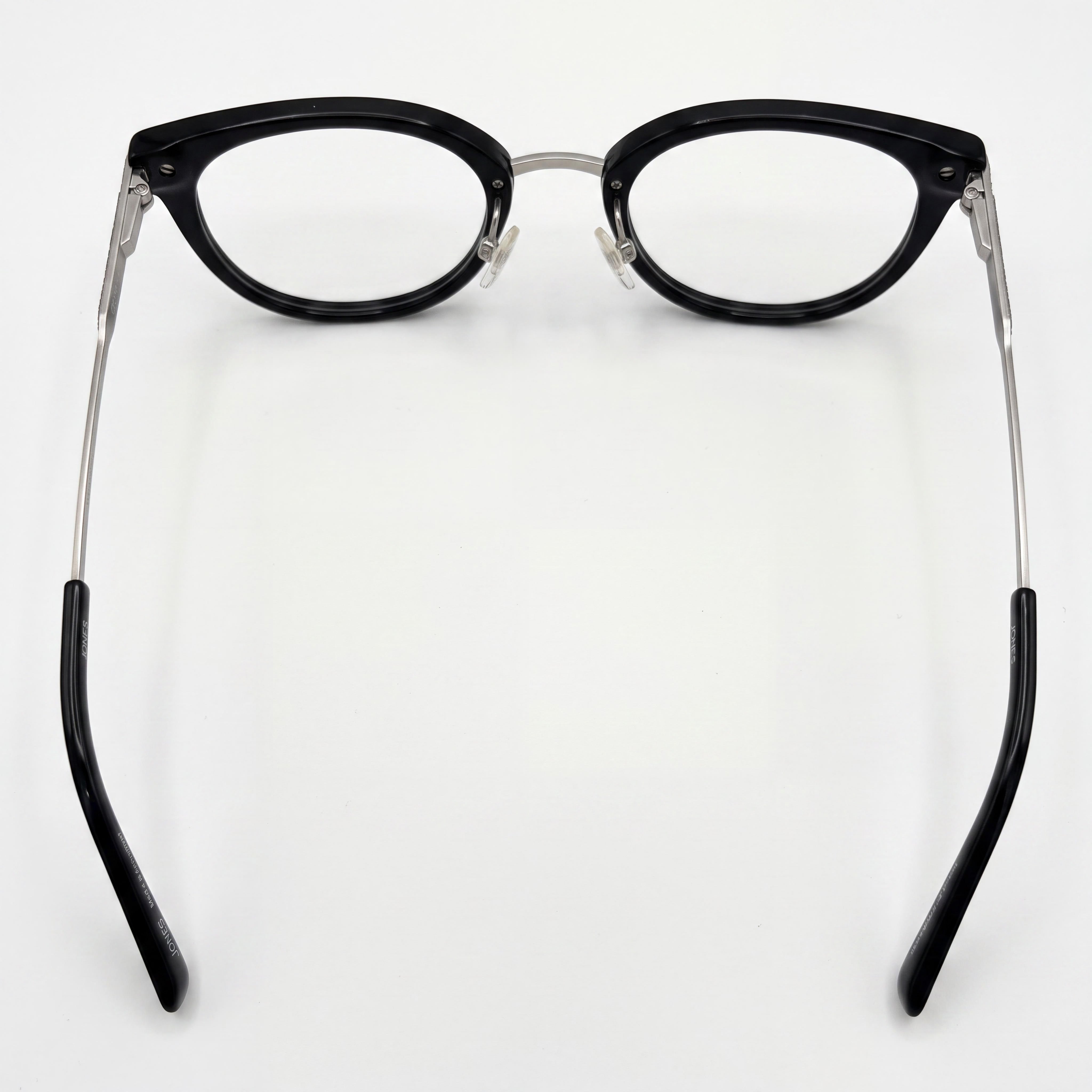Gafas ópticas Jones New York para hombre, montura cuadrada suave de plástico negro, lentes de demostración transparentes 50-22-140, Photo 3