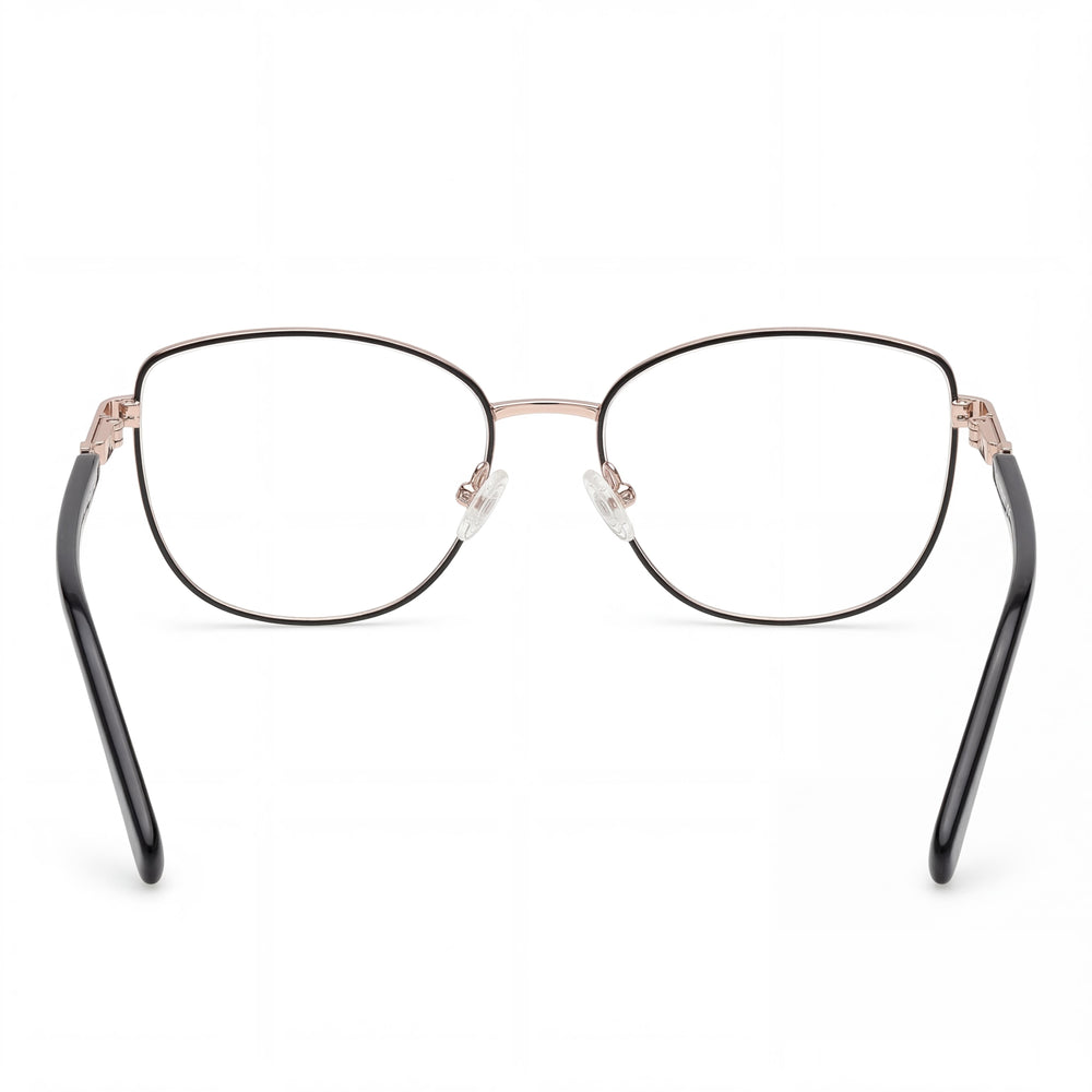 Harley-Davidson Hd0575 Unisexo Montura de metal negro brillante Gafas transparentes con lentes de 53mm