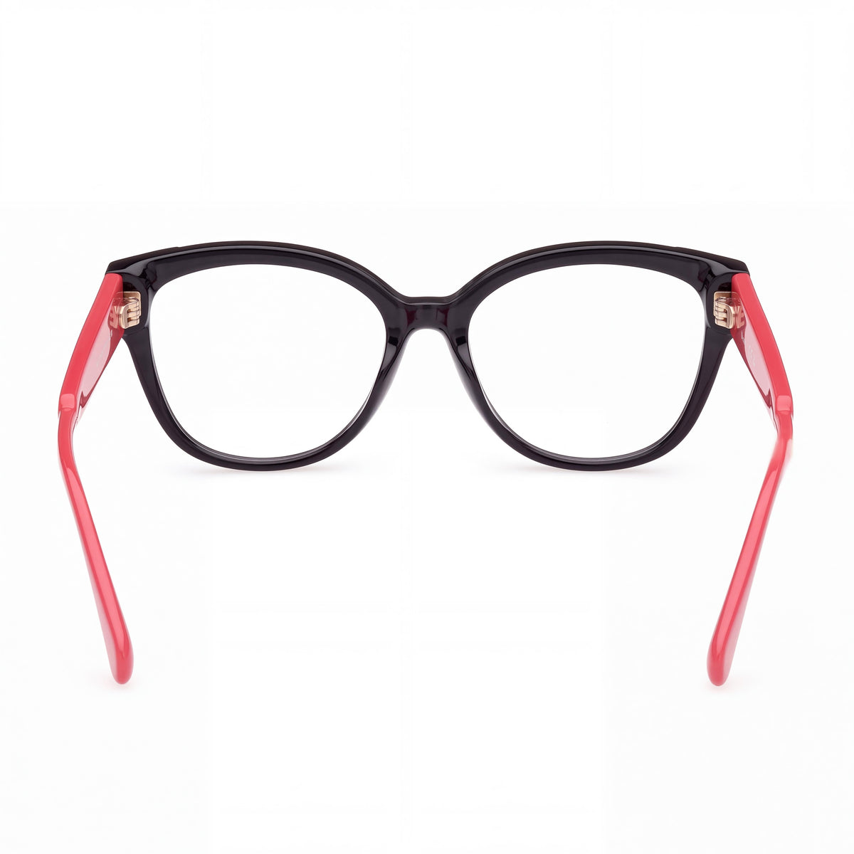 Montura de gafas Max & Co. para mujer, estilo redondo, de plástico negro con lentes transparentes - Lente de 52 mm, puente de 16 mm, varilla de 140 mm, Photo 3