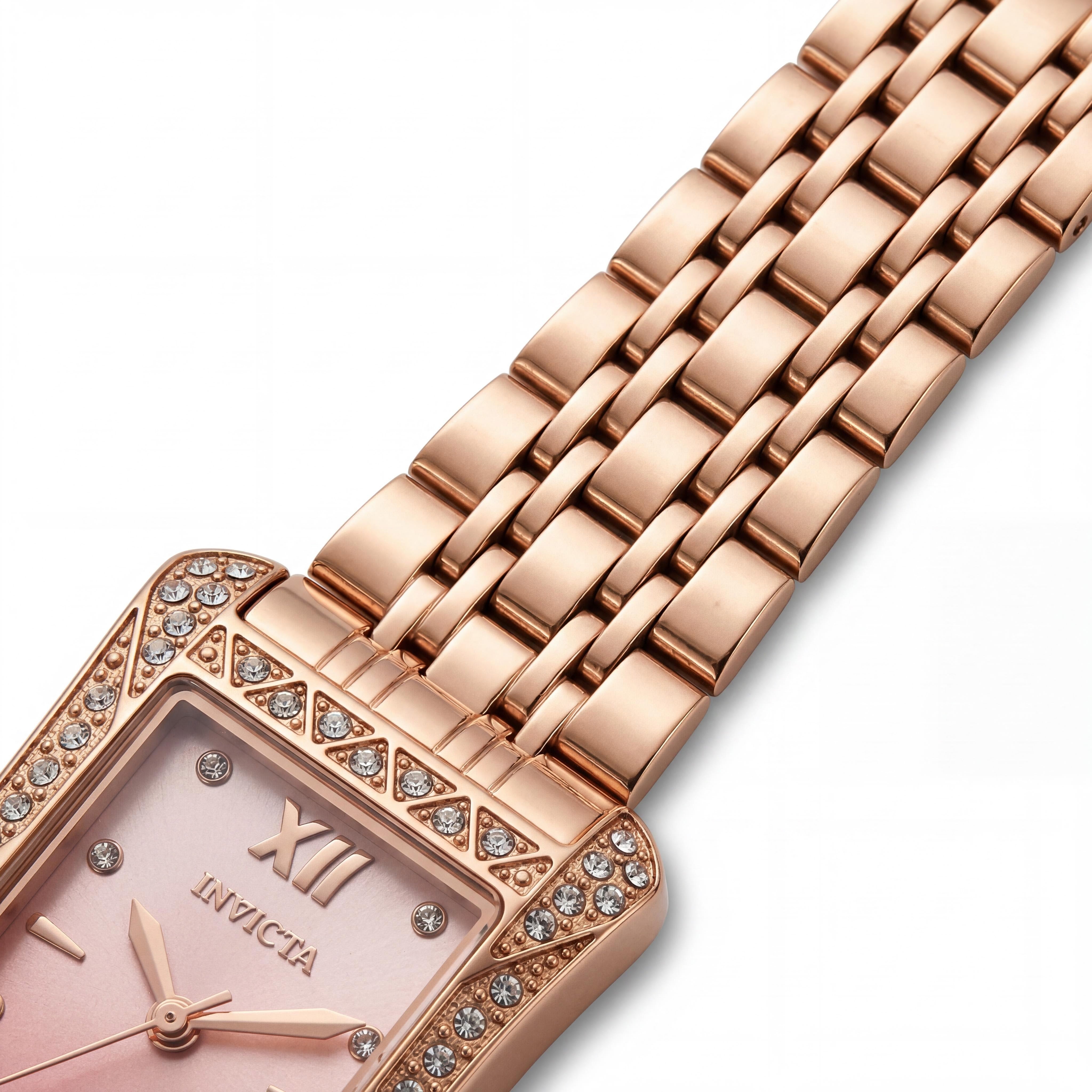 Invicta Wildflower 69284 Women's Rose-gold Stainless Steel 26mm Pink Dial Quartz Watch, Photo 3