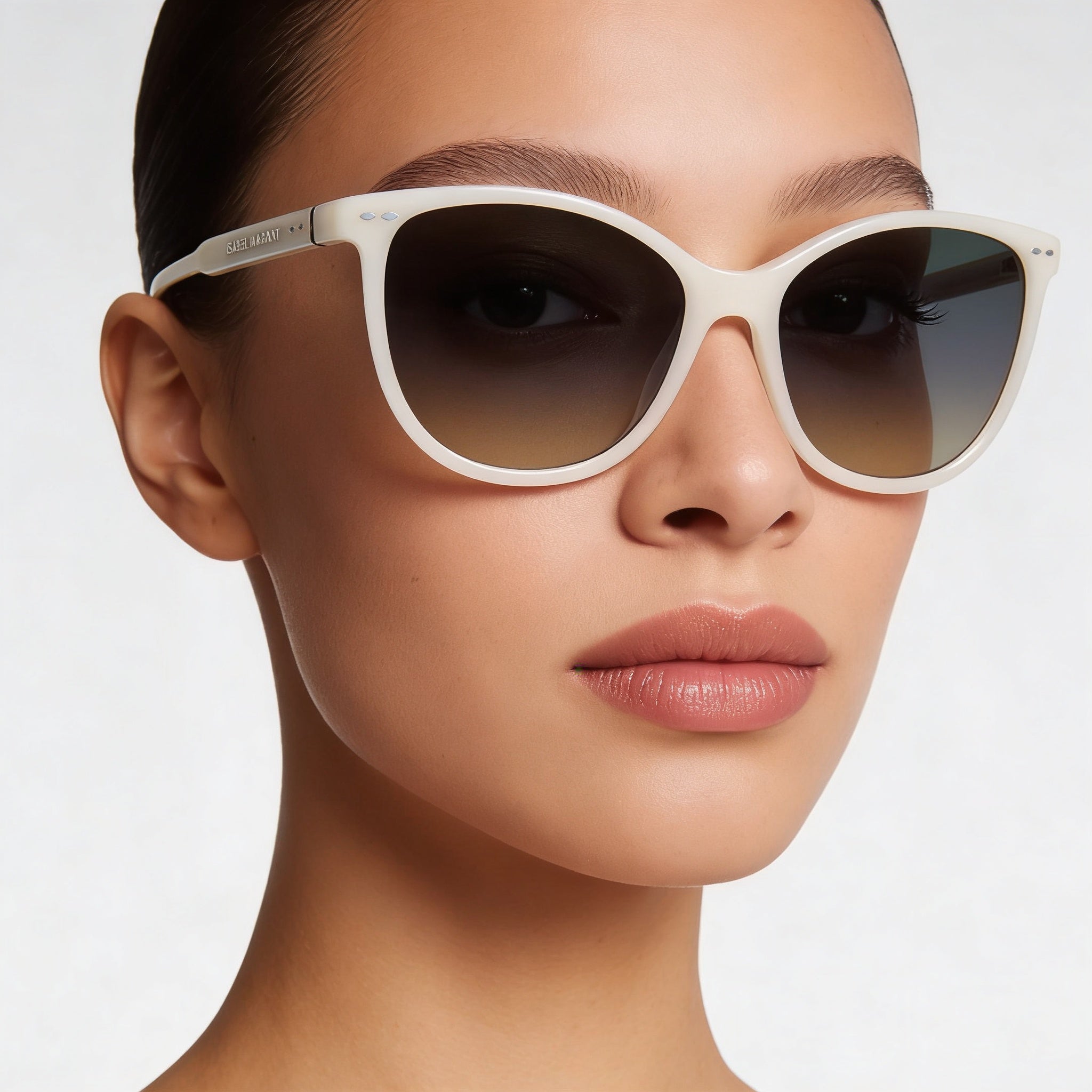 Gafas de sol modernas para mujer Isabel Marant, con montura de acetato color marfil y lentes de policarbonato color marfil, 57 mm, Photo 5