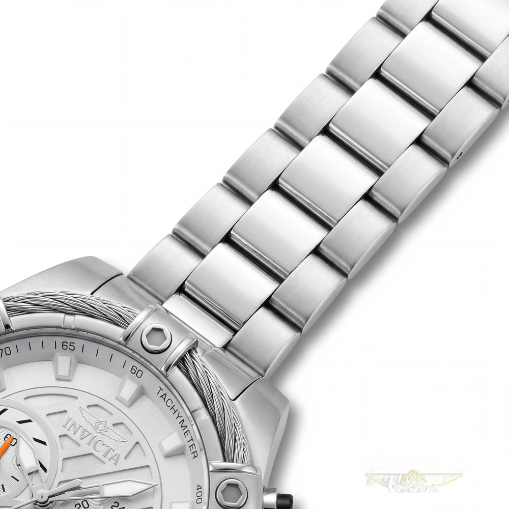 Reloj Invicta Bolt 48864 para hombre, esfera plateada de 52 mm, cuarzo, de acero inoxidable, resistente al agua