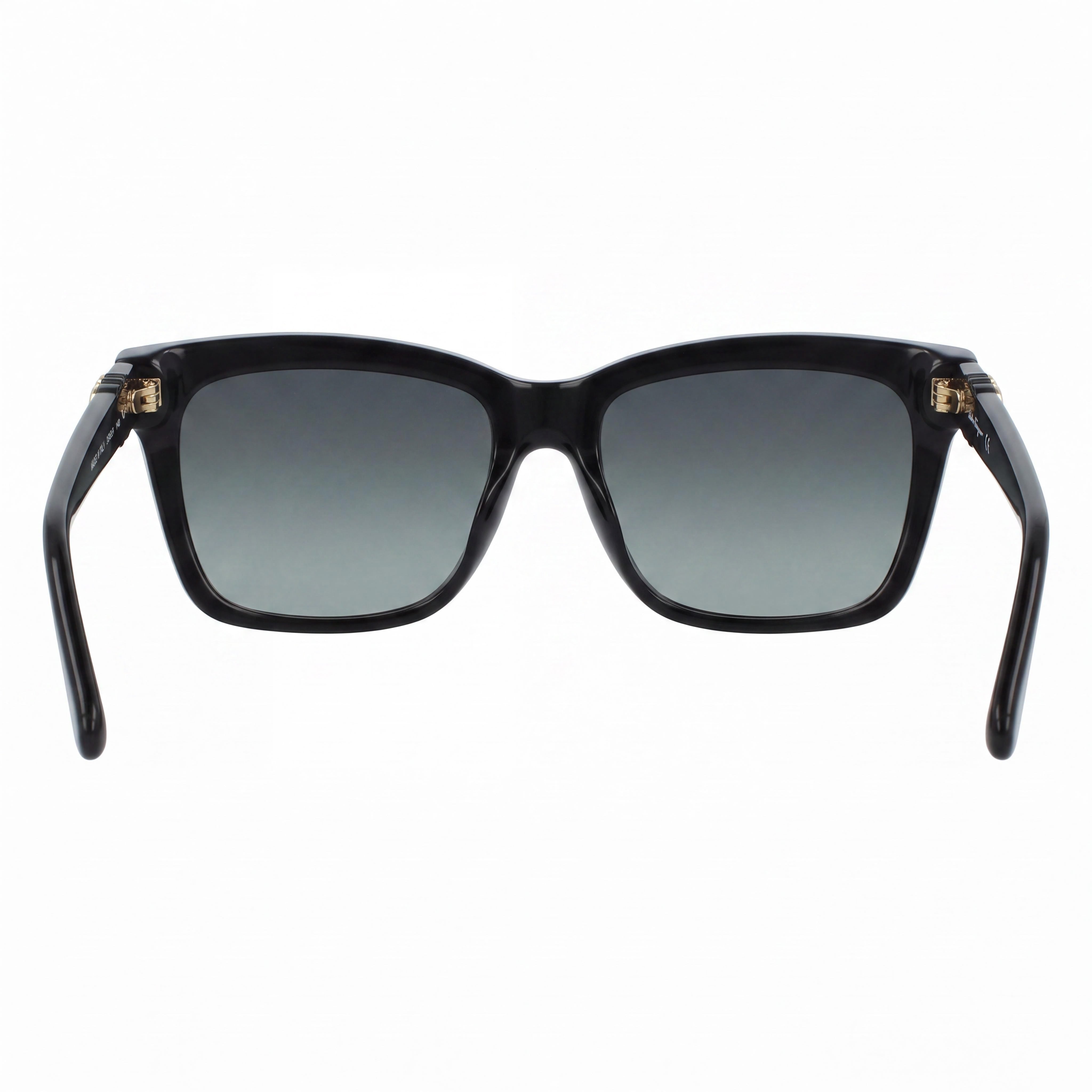 Salvatore Ferragamo SF1027S Unisex Plastic Square Black Grey Gradient Gradient Blue Lens 55mm UV Protected Sunglasses, Photo 3