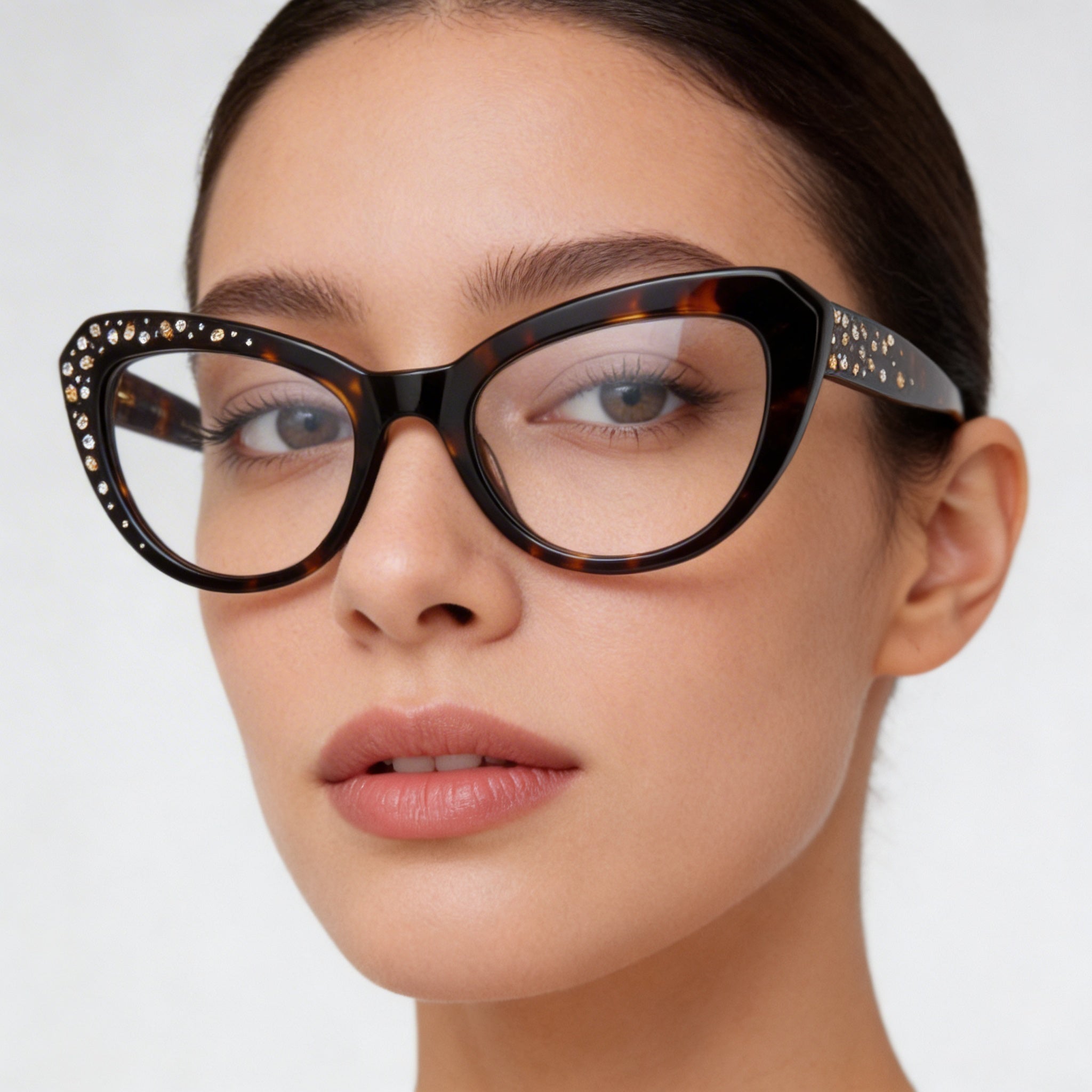 GUESS by Marciano Gm50016 Women's Plastic Dark Havana Frame Eyeglasses with Polycarbonate Lenses 53/20/140, Photo 3