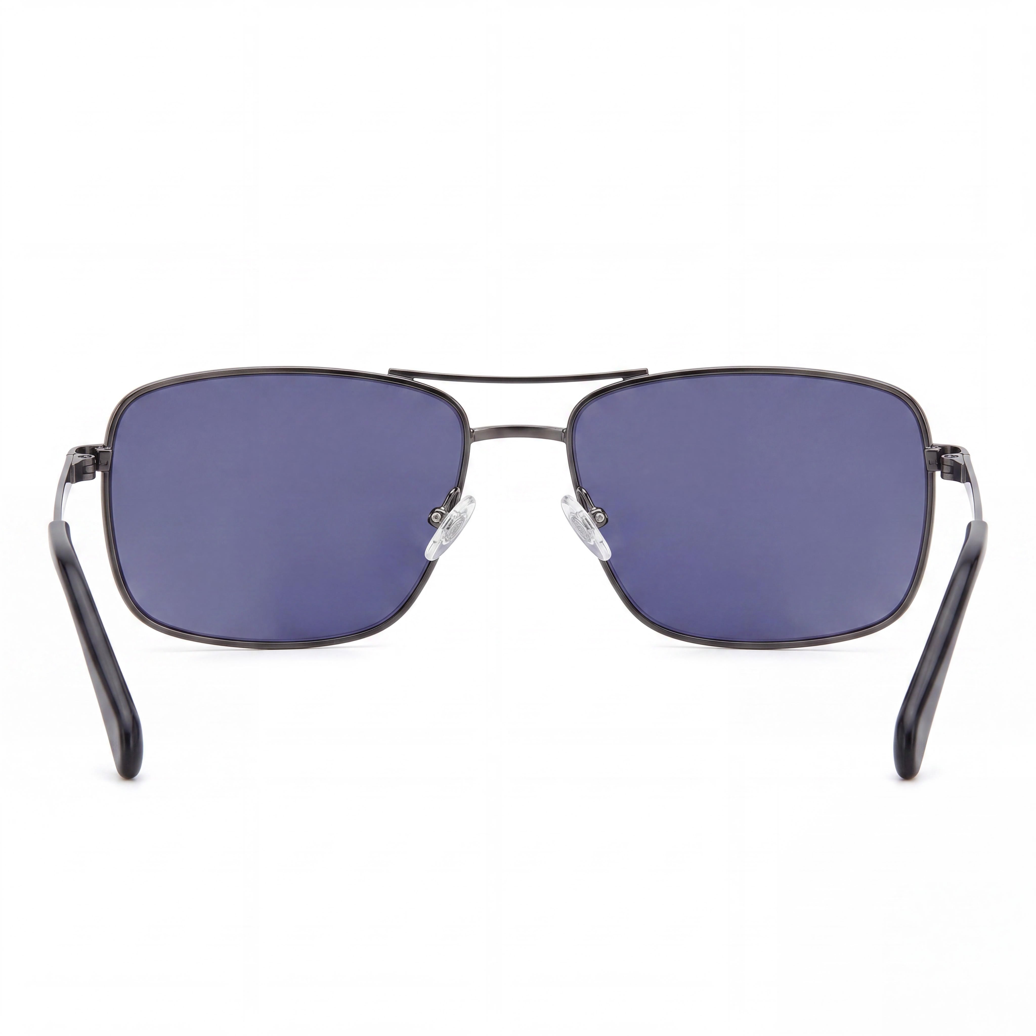Gafas de sol Fossil Fos 3161/G/S Navigator para mujer, montura rutenio oscuro mate, lentes azules de acero inoxidable con protección UV de 59 mm, Photo 4