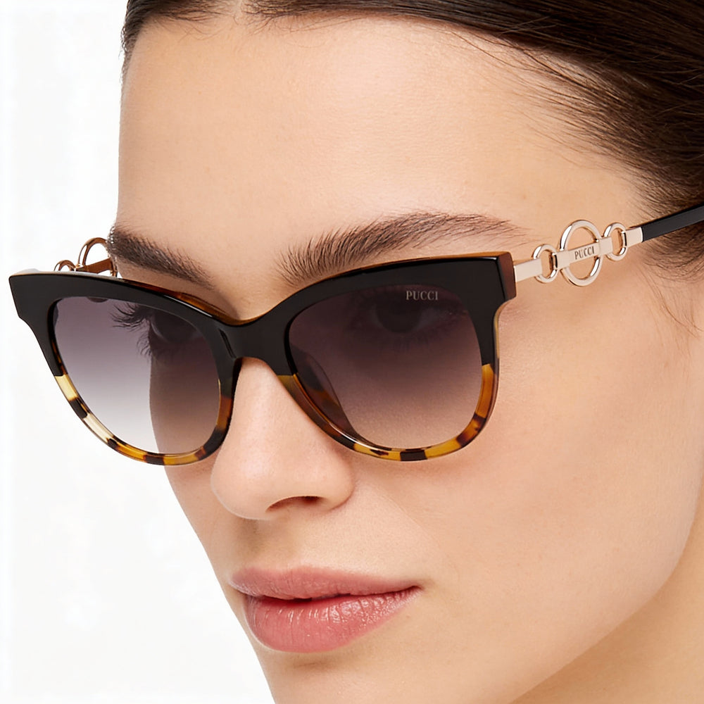 Gafas de sol unisex modernas Emilio Pucci con montura de plástico no polarizada de 54 mm