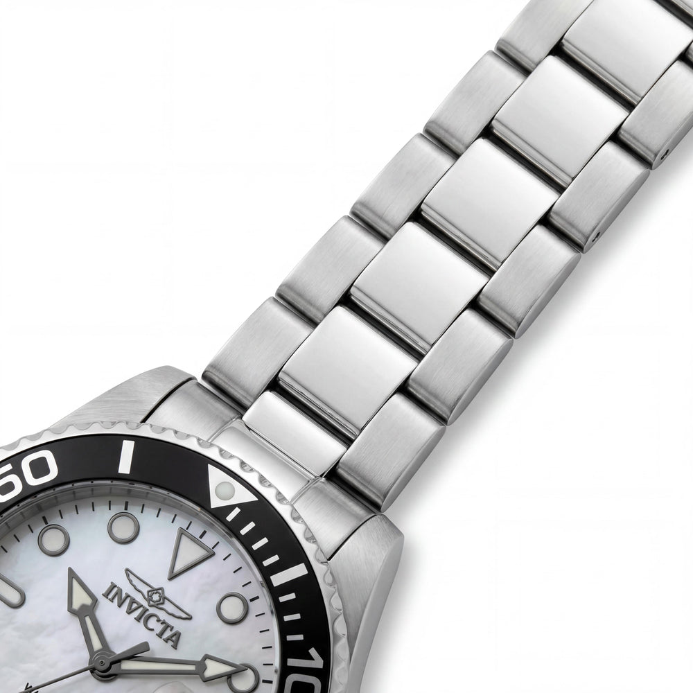 Invicta Grand Diver 49153 Reloj Unisex de Cuarzo de Acero Inoxidable Plateado 52 mm con Esfera de Nácar
