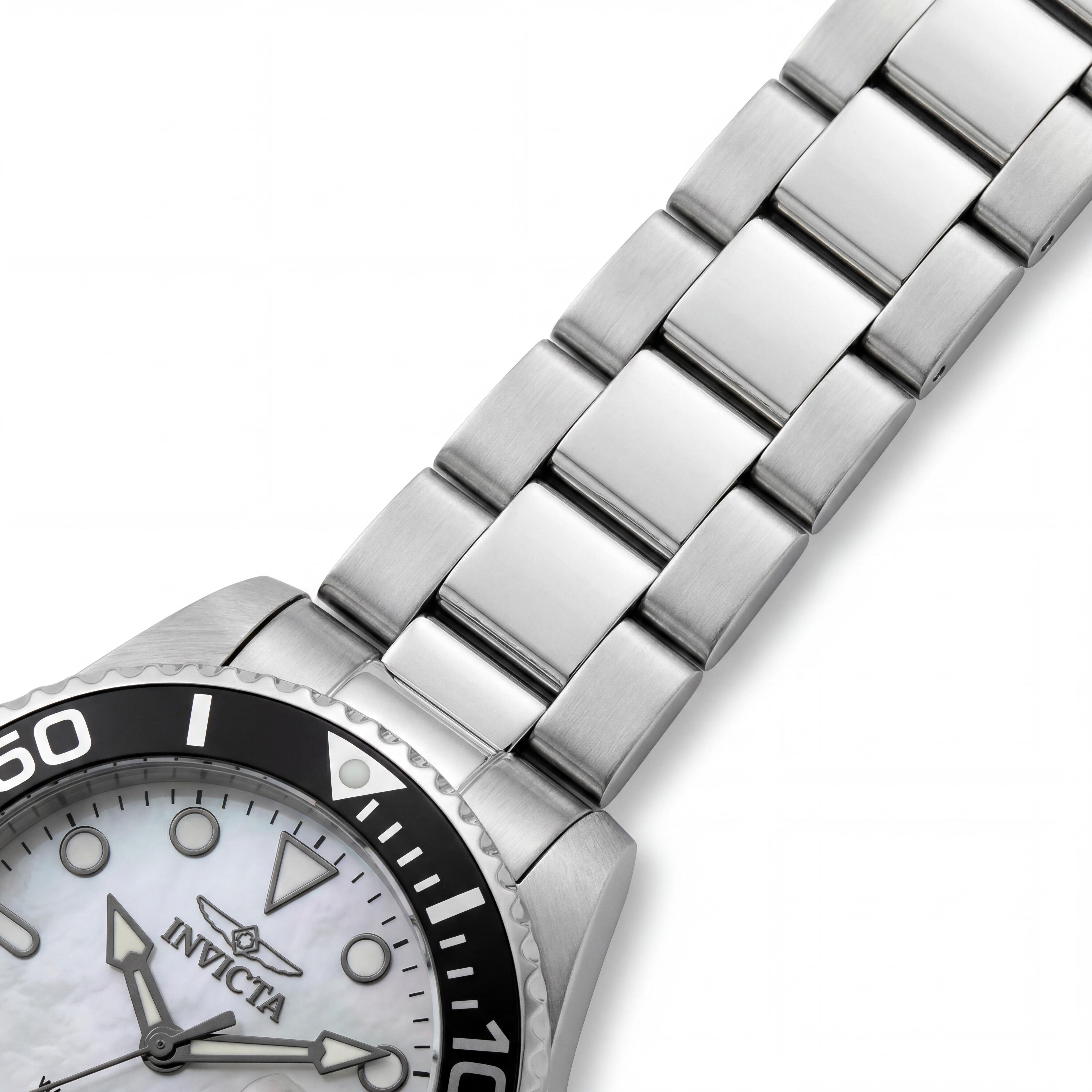Invicta Grand Diver 49153 Reloj Unisex de Cuarzo de Acero Inoxidable Plateado 52 mm con Esfera de Nácar, Photo 2