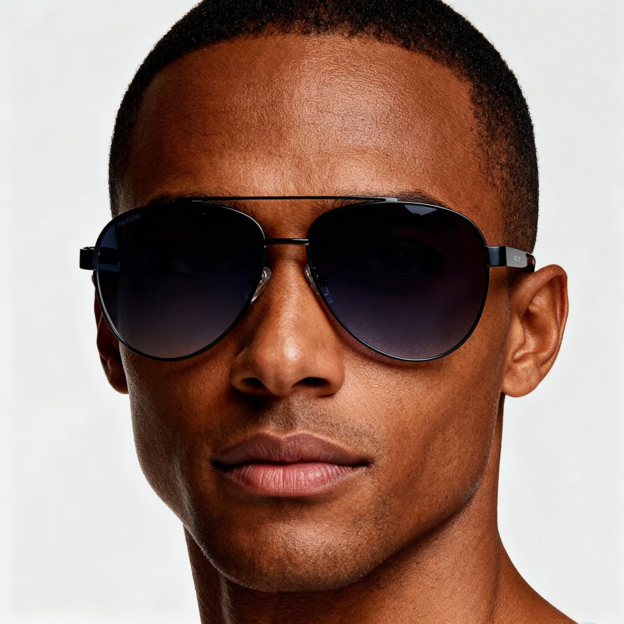 Kenneth Cole KC1394 Men's Shiny Gunmetal Metal Pilot Sunglasses, Non-Polarized Smoke Gradient Lenses 59mm, Photo 3