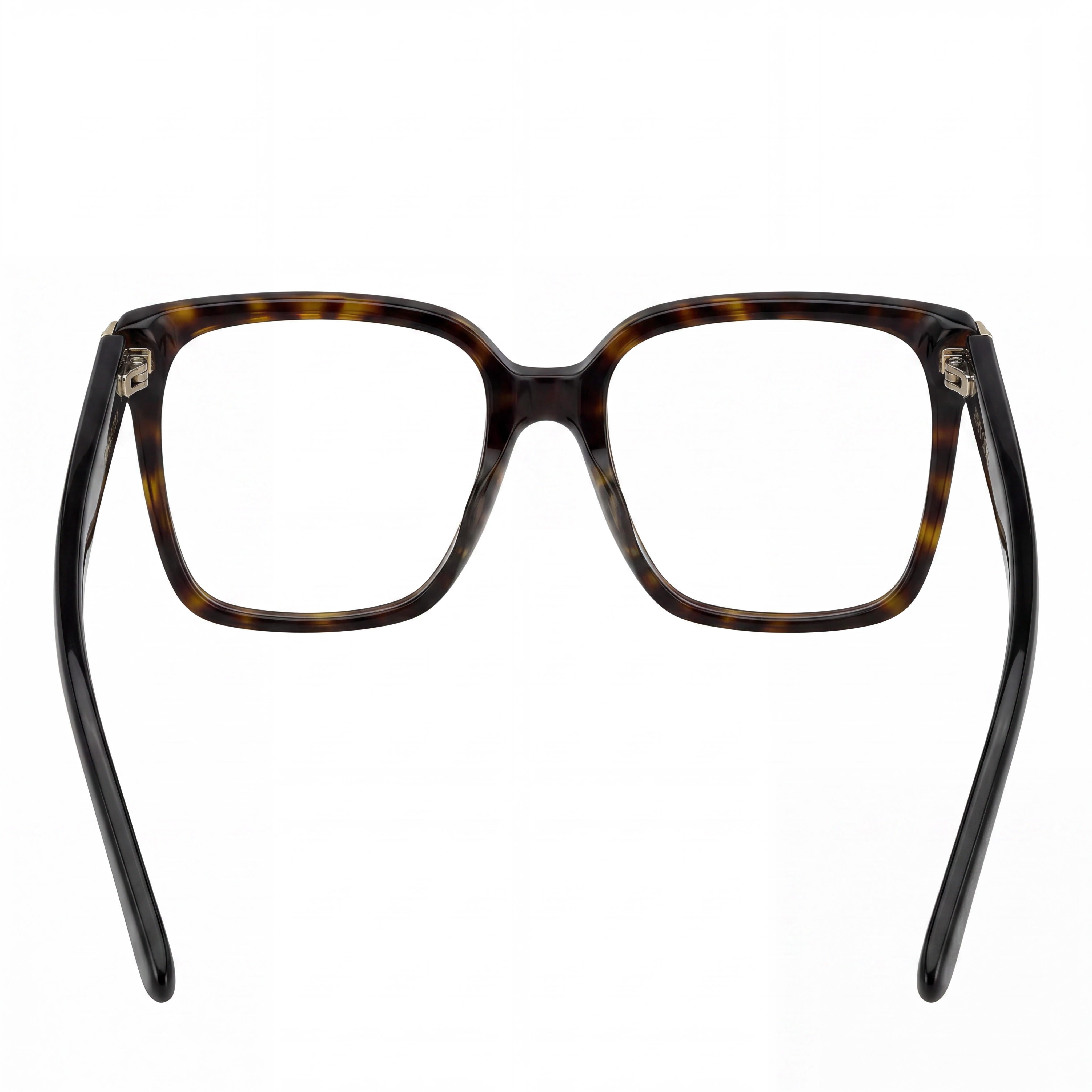 JIMMY CHOO Women's Contemporary Dark Havana Acetate Arrow Temple Square Eyeglasses 52-16, Photo 3
