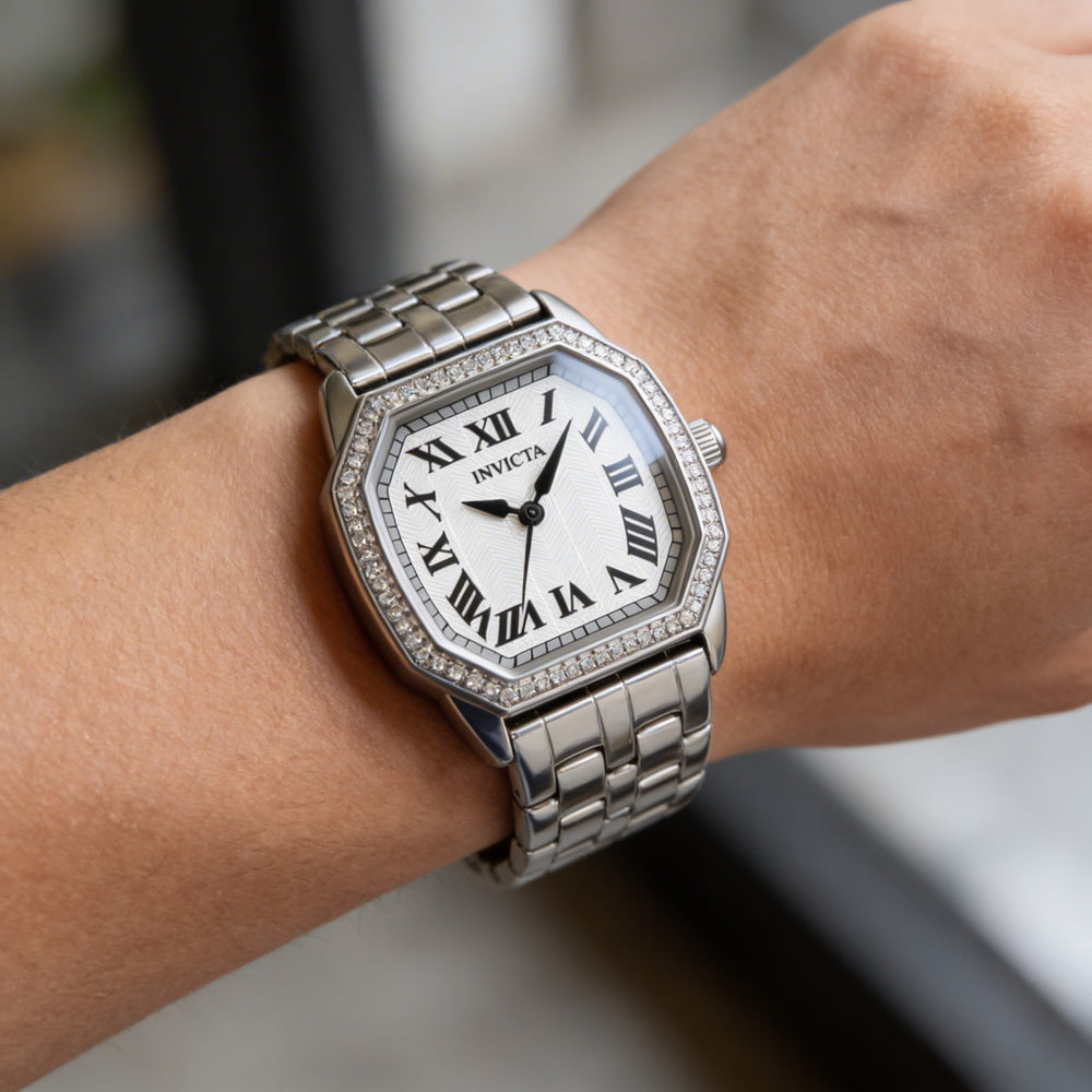 Invicta Wildflower 48998 Unisex 27mm Silver Stainless Steel Bracelet Precise Quartz Watch 3 ATM Water Resistant