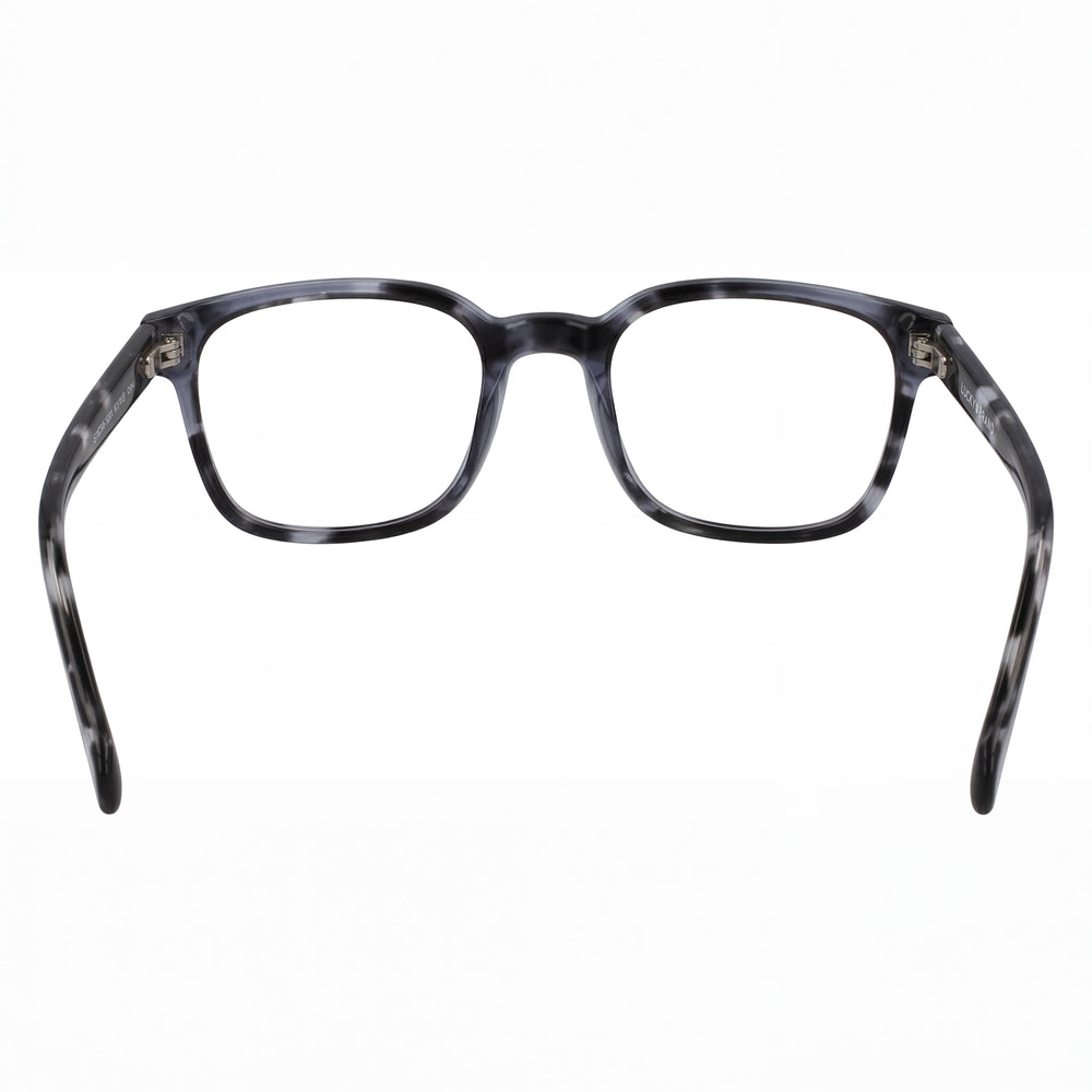 Gafas Lucky Brand D411 para hombre, armazón cuadrado completo de plástico gris tortuga azul, listas para receta, con micas de demostración transparentes 53-19-140