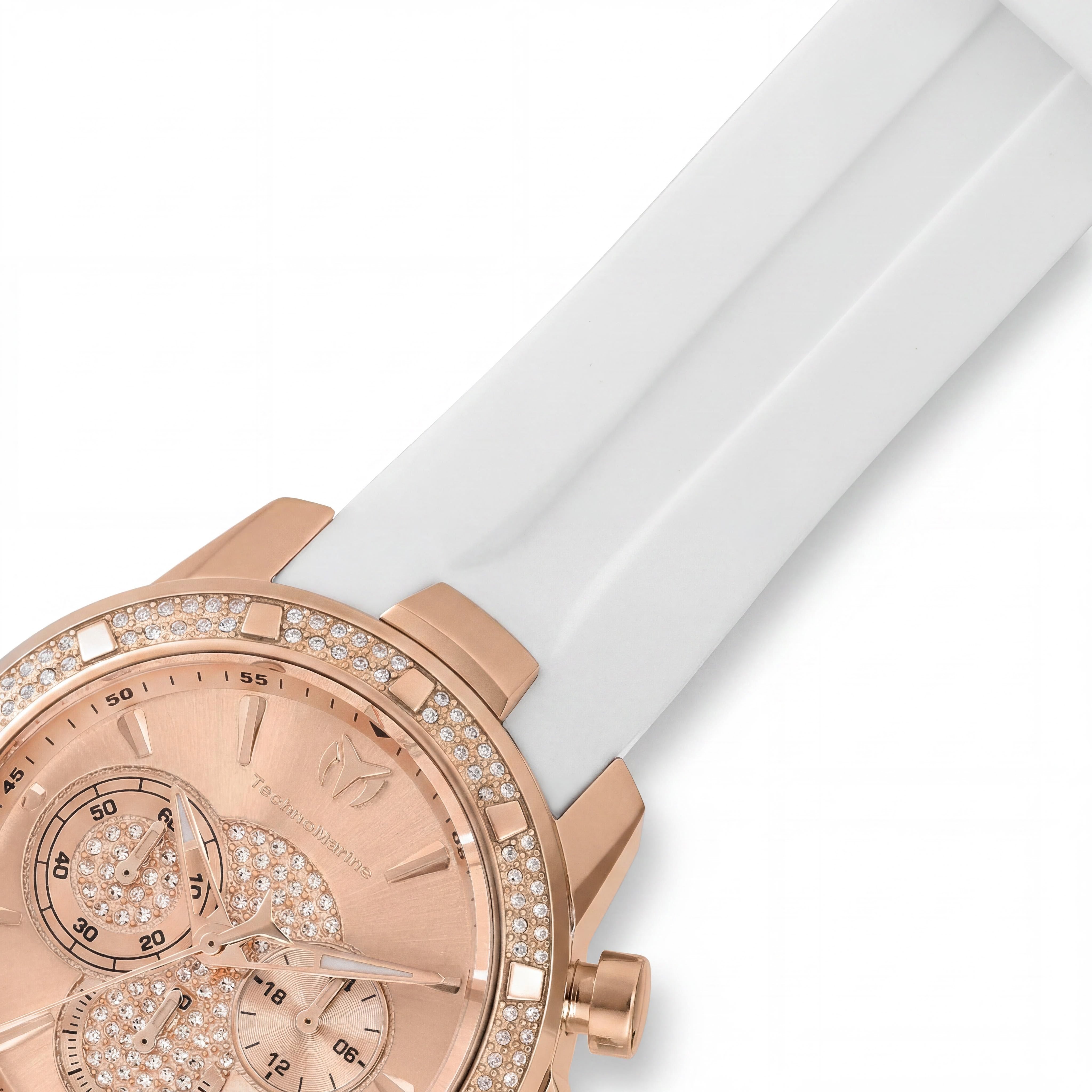 Technomarine UF6 TM-621013 Men's Chronograph Quartz Watch 45mm Rose-gold Stainless Steel Silicone Strap, Photo 3