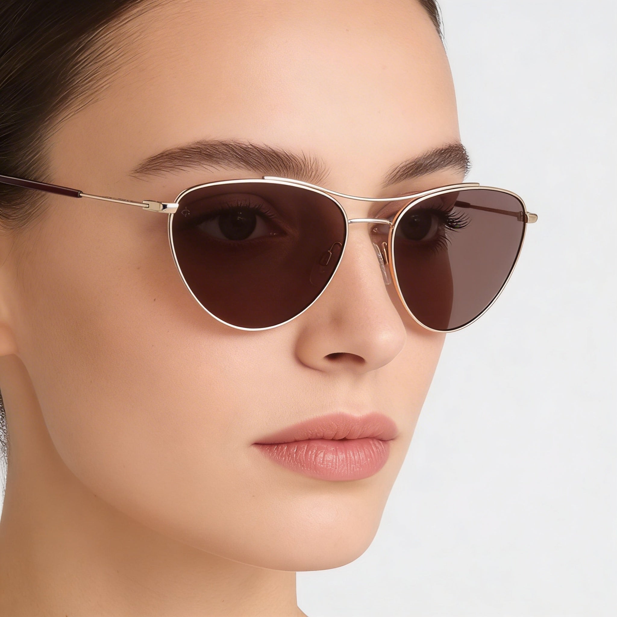 Rag & Bone Women's Modern Pilot Alloy Steel Frame Red Gold Polycarbonate UV 400 Sunglasses 58mm, Photo 5