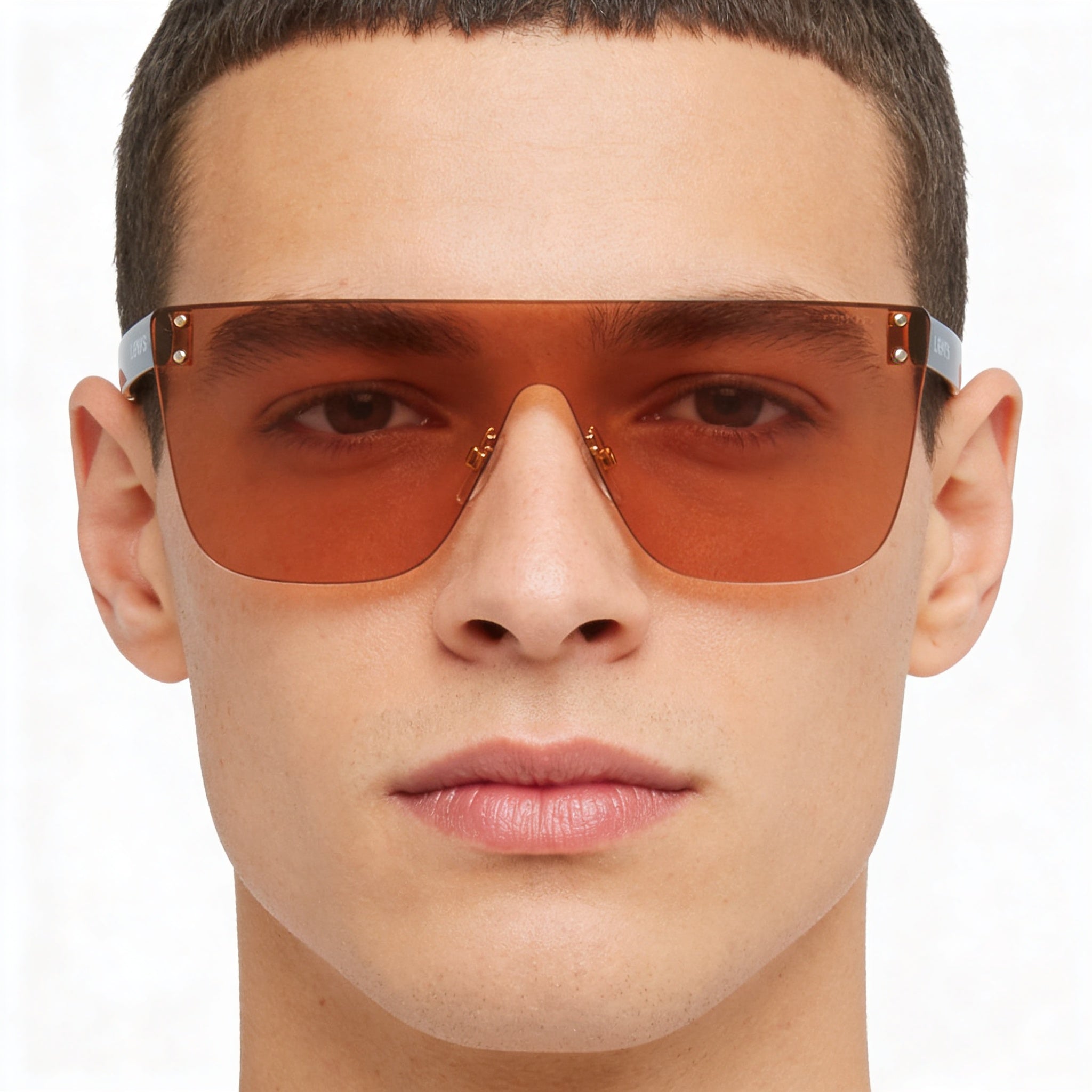 Levi's Seasonal Sunglass Unisex Orange Multi Polyamide Frame Orange Flash Multilayer UV Protected Non-Polarized 99mm, Photo 4