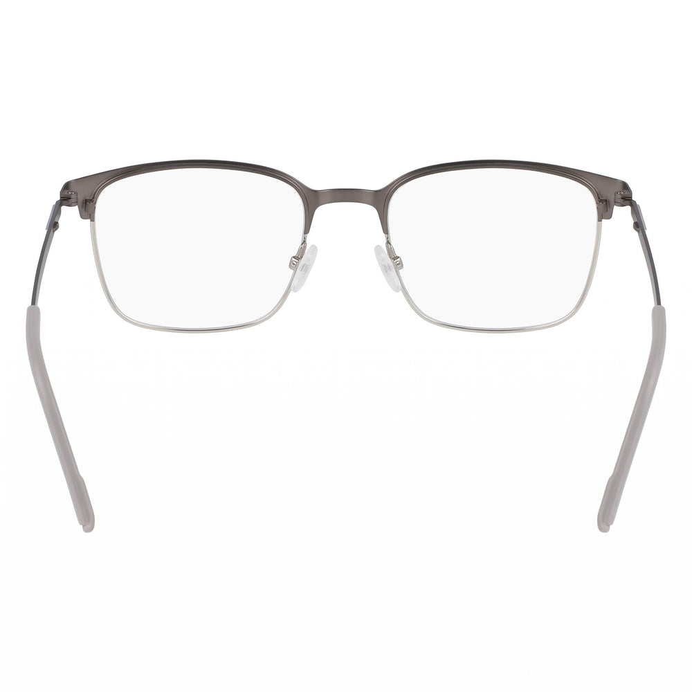 Flexon E1140 Unisex Acetate Frame Eyeglasses with Polycarbonate Lenses Matte Gunmetal Silver 54mm
