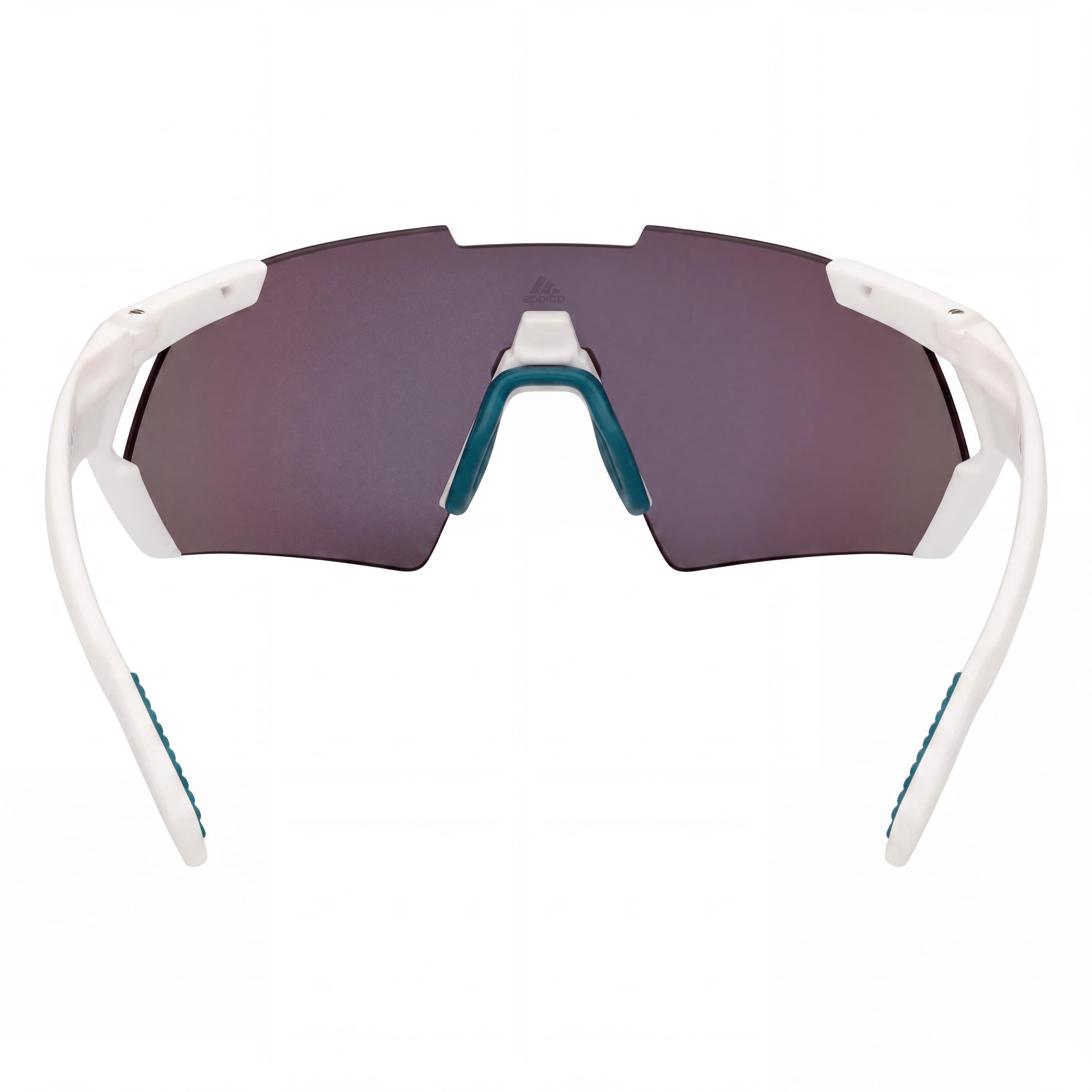 adidas SP0064 Modern Men's White Injected Frame Green UV Protected Lenses 140mm Sunglasses, Photo 4