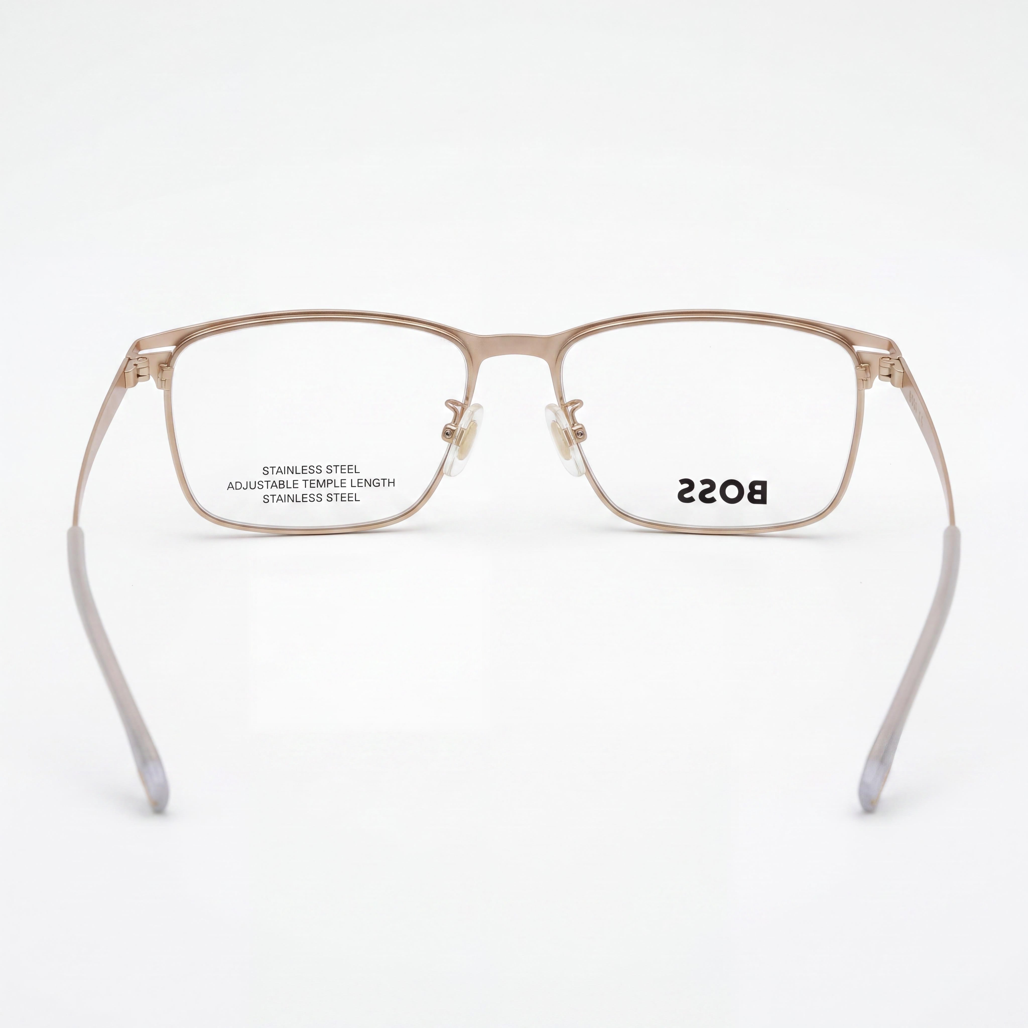 Monturas ópticas rectangulares Hugo Boss Boss 1467/f unisex de metal dorado mate con lentes de 40 mm, Photo 3