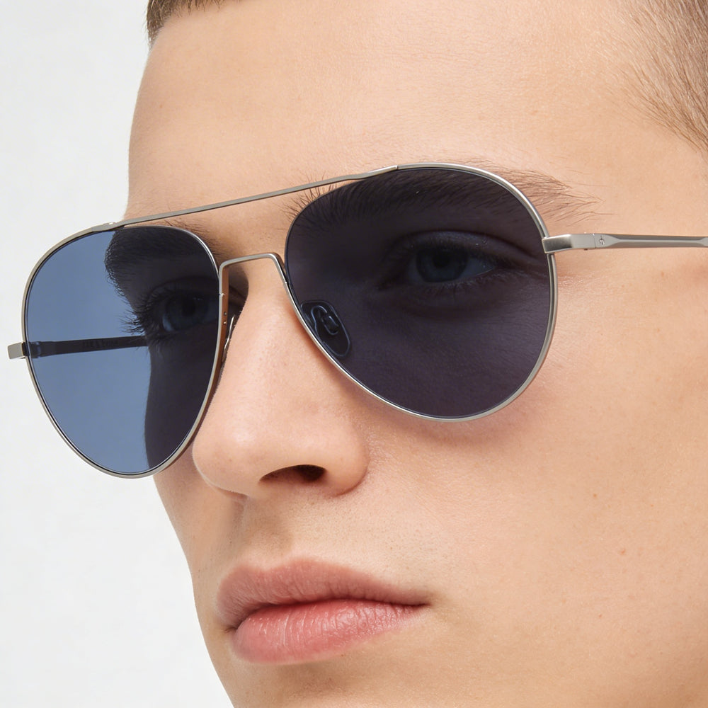 Gafas Rag & Bone Modern Unisex con Montura de Acero Aleado y Lentes de Policarbonato No Polarizadas Grises de 58 mm