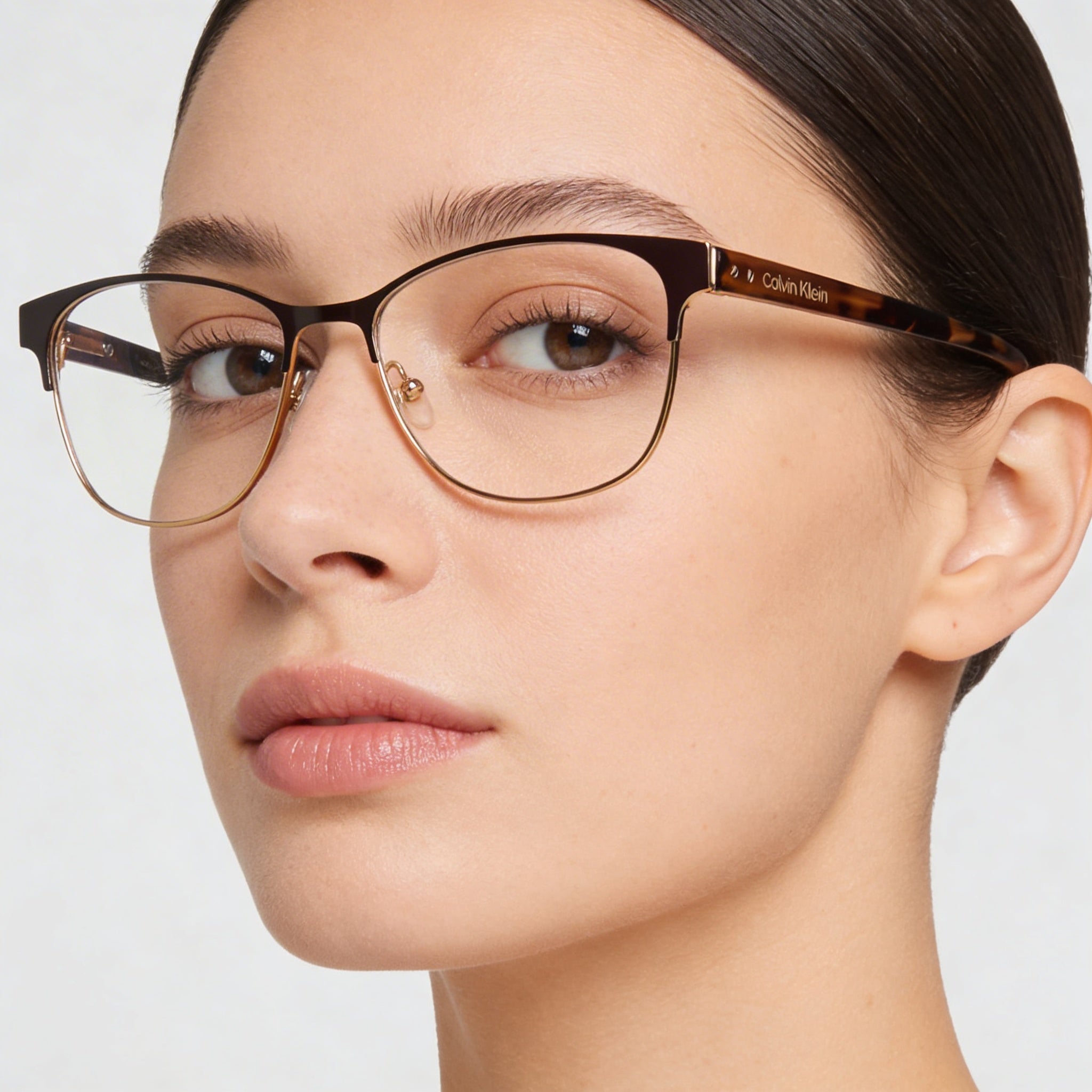 Gafas Calvin Klein Ck19305 para mujer, montura de metal marrón, lentes de 52 mm, puente de 16 mm y patillas de 140 mm., Photo 4