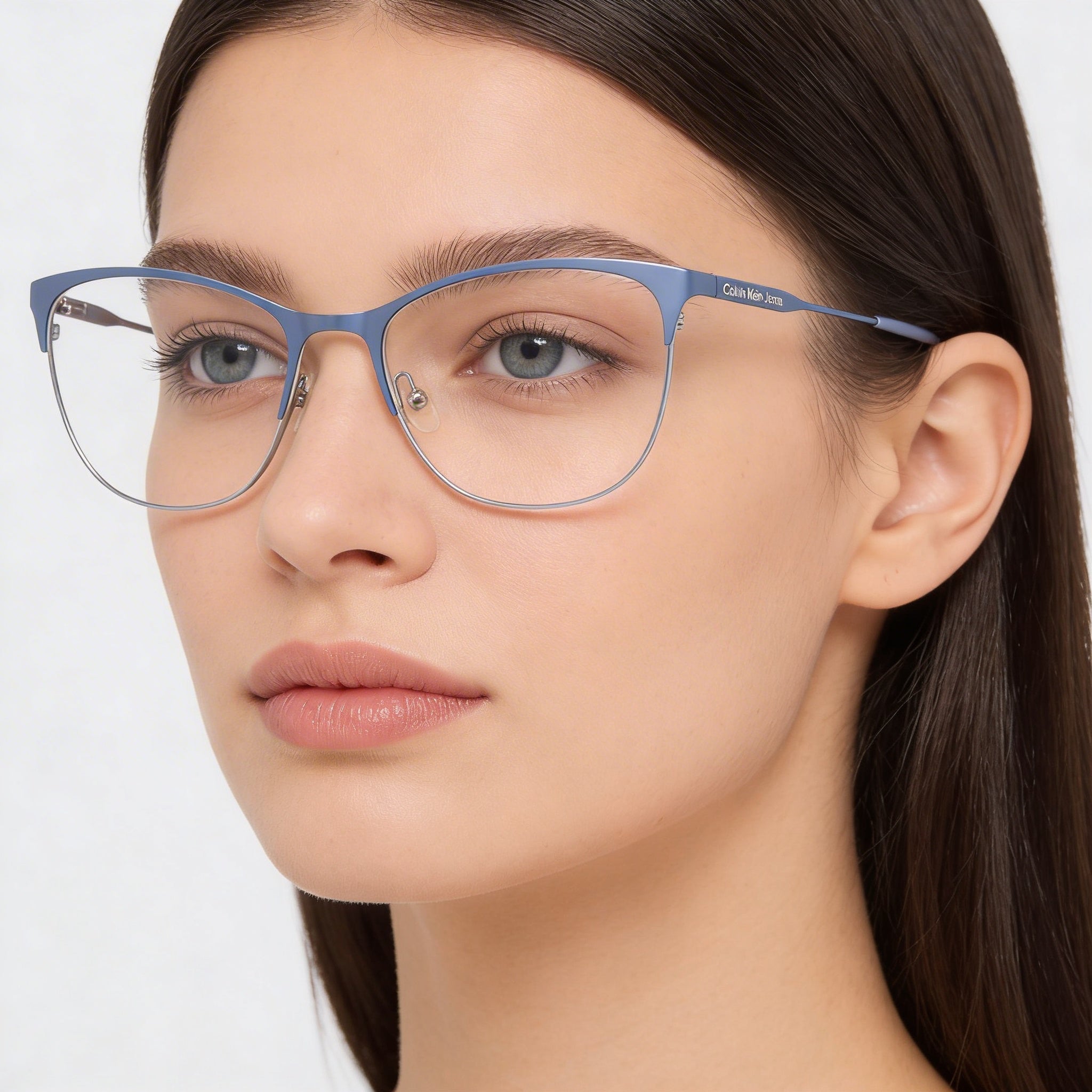 Calvin Klein Ckj22206 Gafas de sol polarizadas de metal azul para mujer 52mm, Photo 4